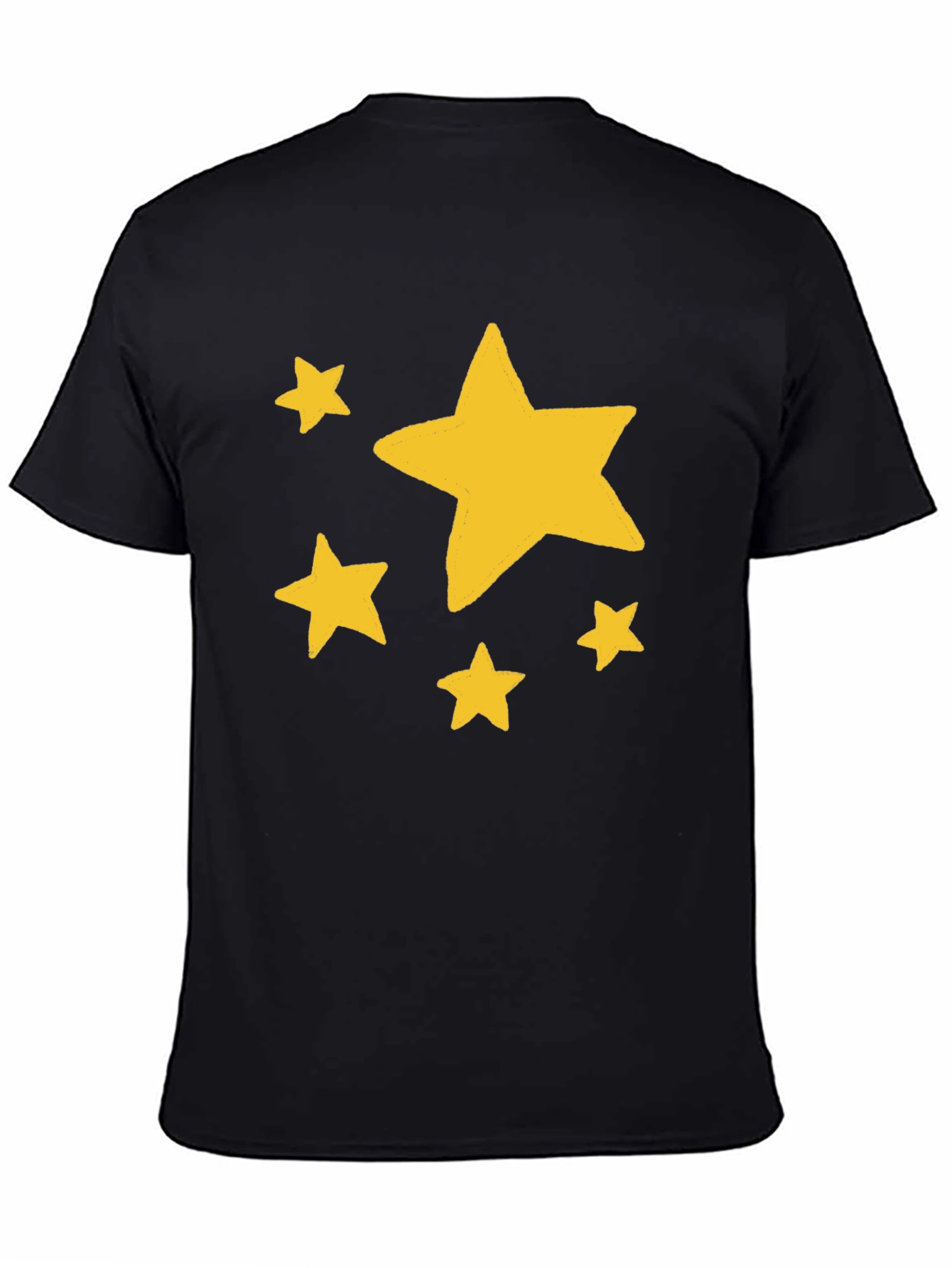 Black Starry Night Graphic Tee - Black view 4