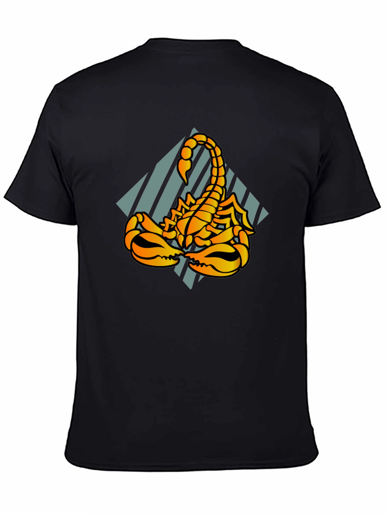 Black Scorpion Graphic Tee - Black Cotton T-Shirt view 4