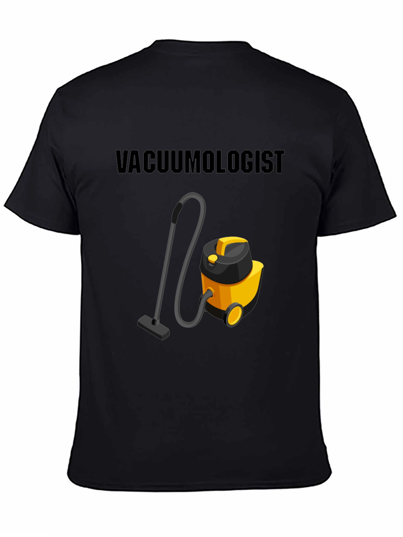 Black Vacuumologist T-Shirt - Novelty Cleaning Humor Tee view 4