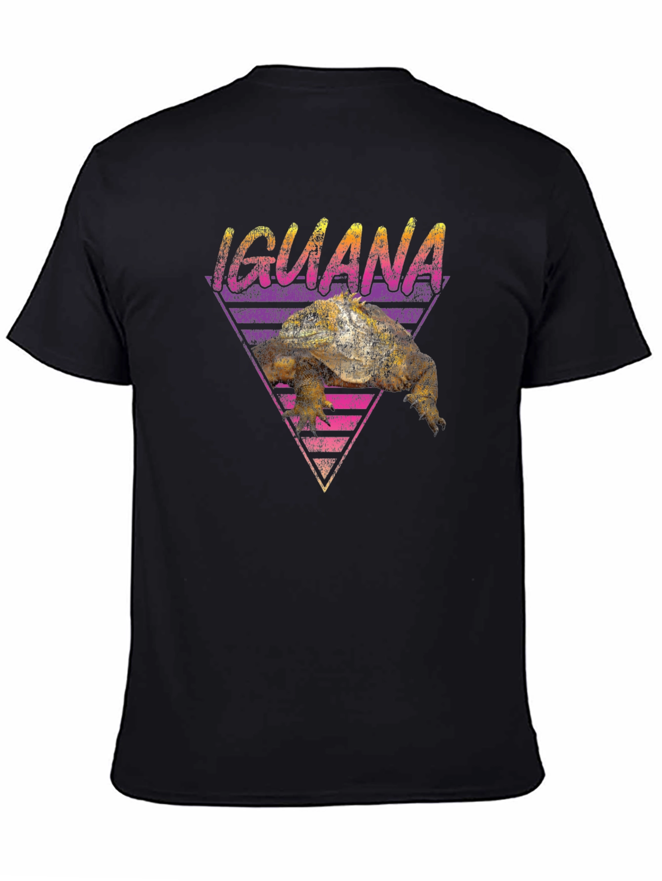 Black Iguana Graphic T-Shirt - Retro Style Tee view 4