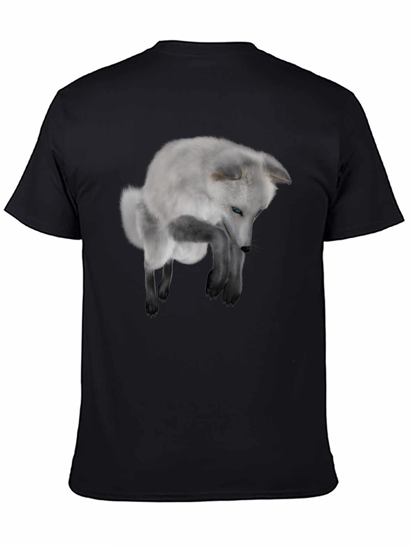 Black Arctic Fox Graphic Tee - Men's Black T-Shirt view 4