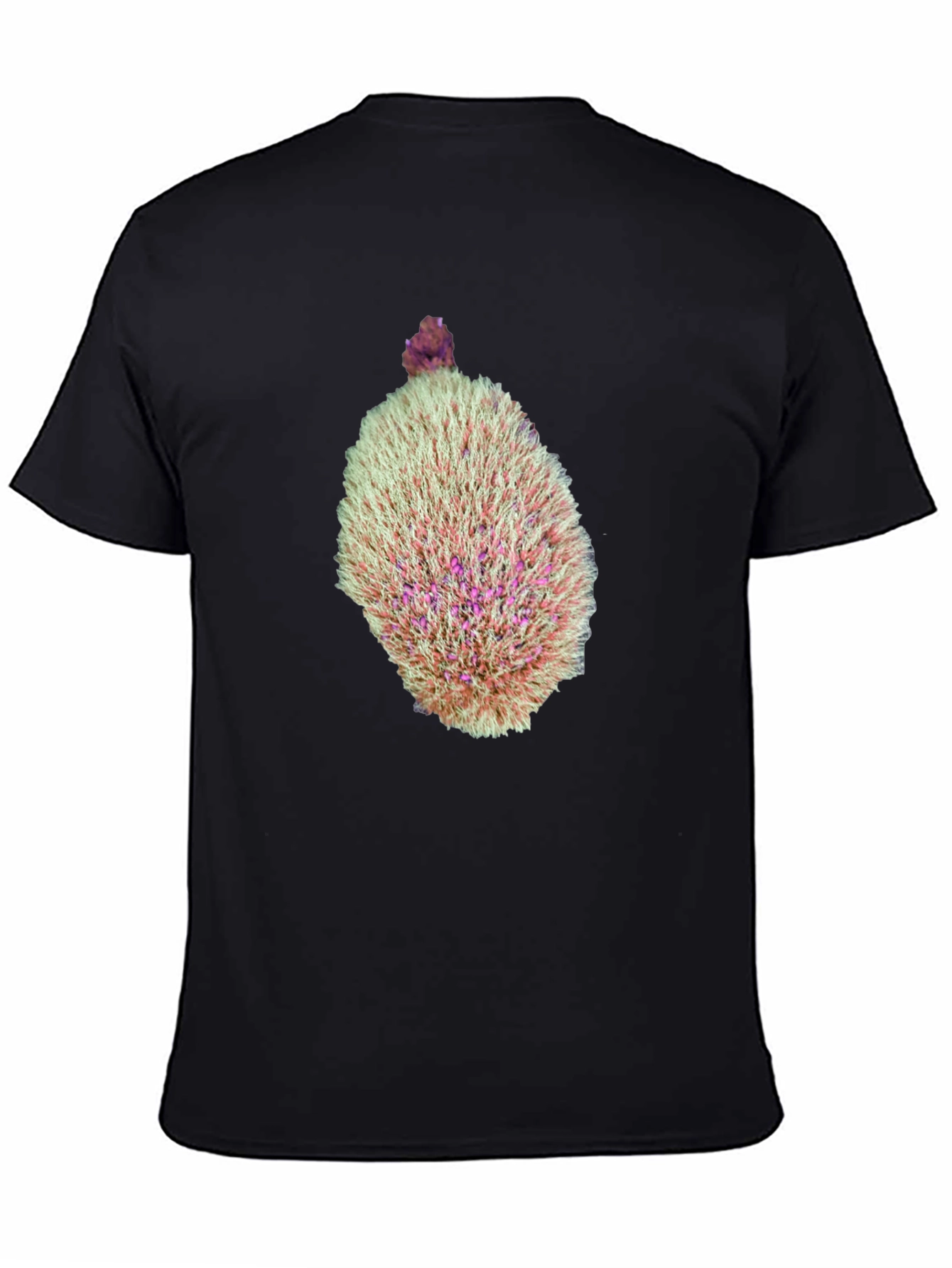 Black Unique Coral-Inspired Graphic Tee view 4