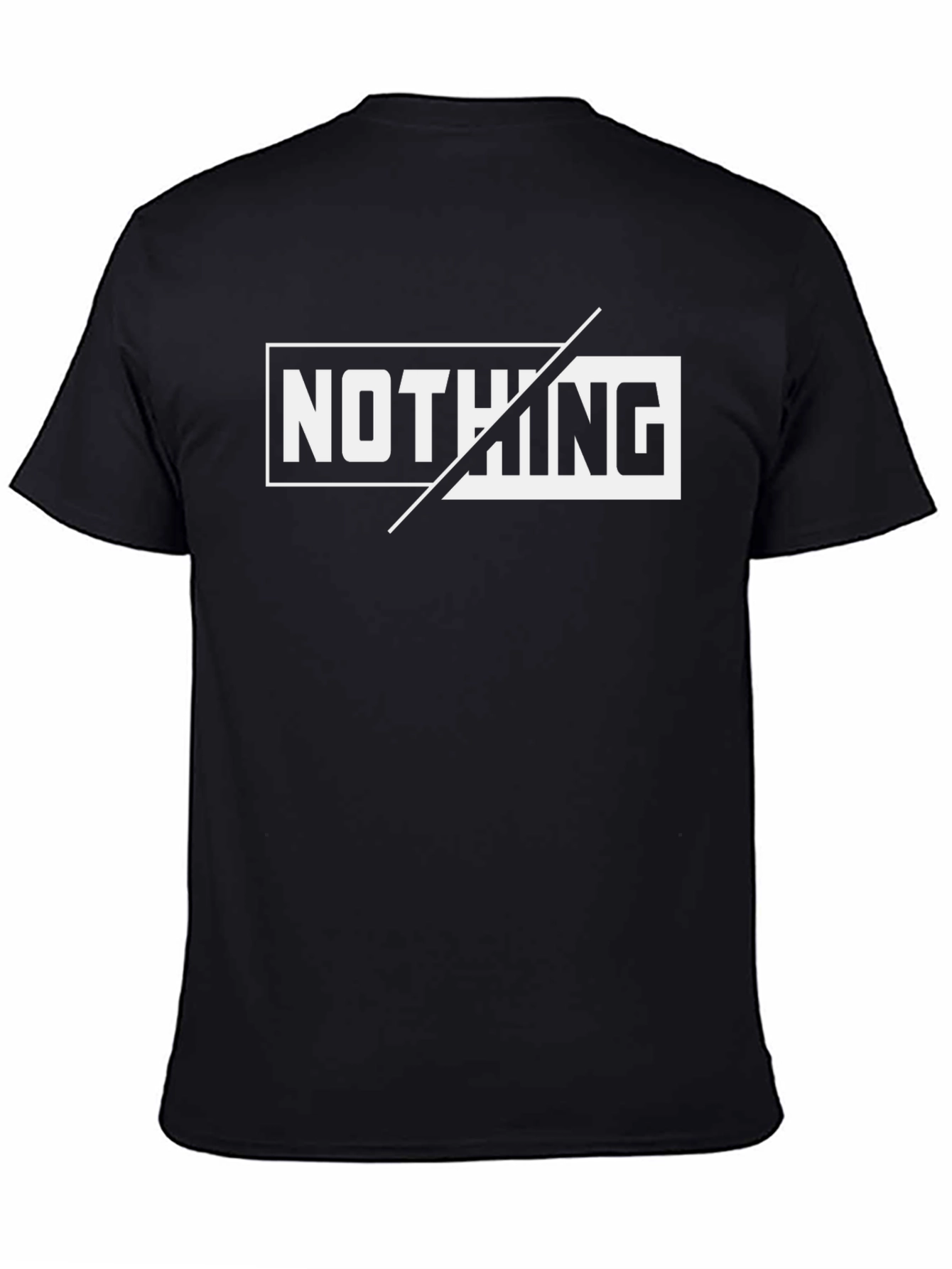 Black Nothing Crossed Out Graphic Black T-Shirt view 4