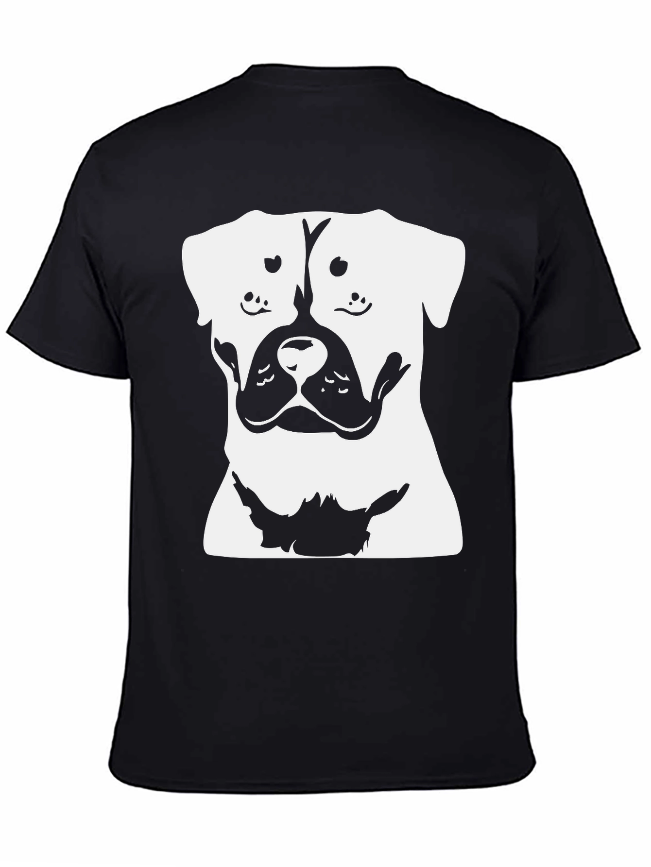 Black Dog Graphic T-Shirt - Black Cotton Blend view 4