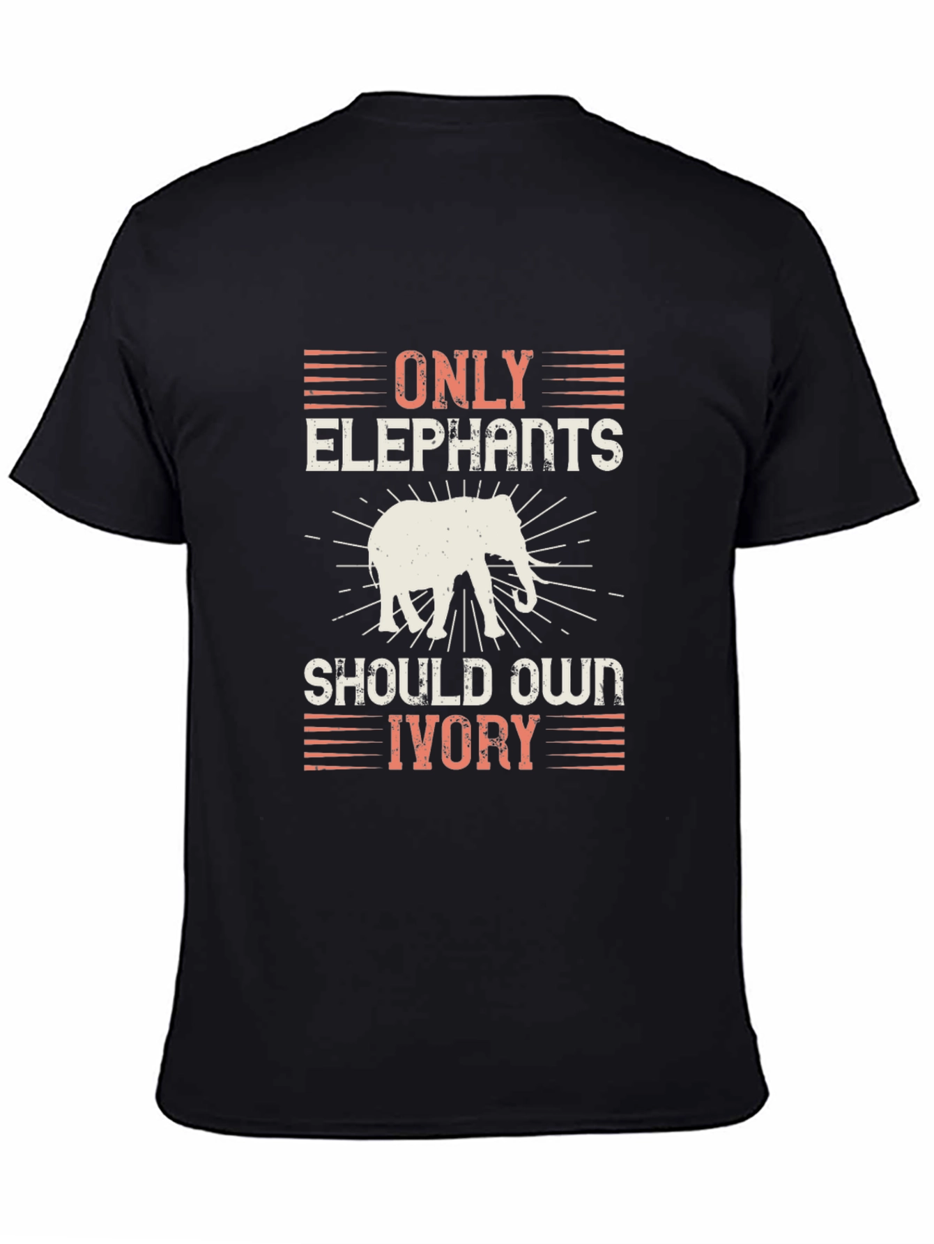 Black Elephant Ivory Rights T-Shirt view 4