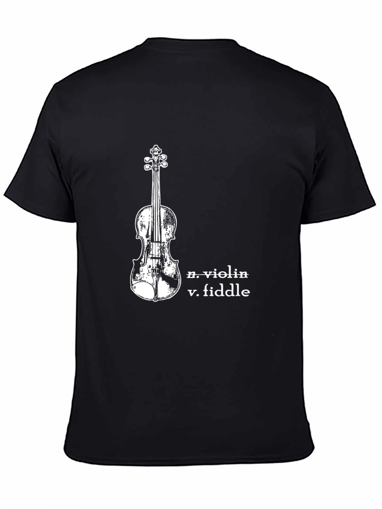 Black Violin Fiddle Graphic T-Shirt - Musician Tee view 4