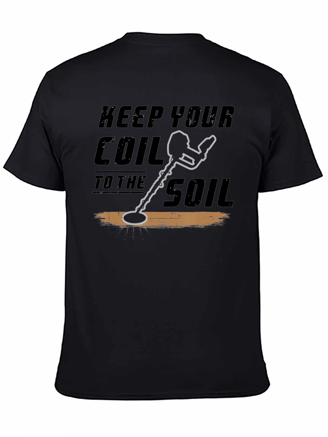 Black Keep Your Coil To The Soil Black T-Shirt view 4