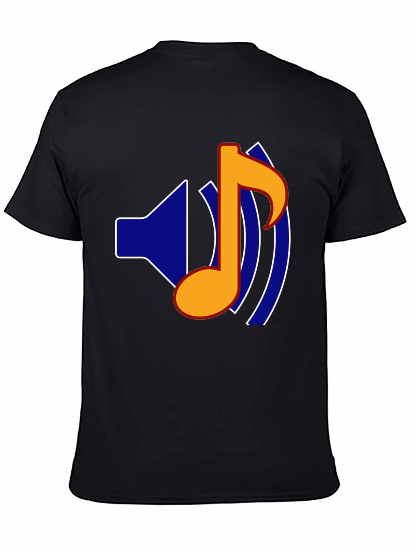 Black Music Note Graphic Black T-Shirt view 4