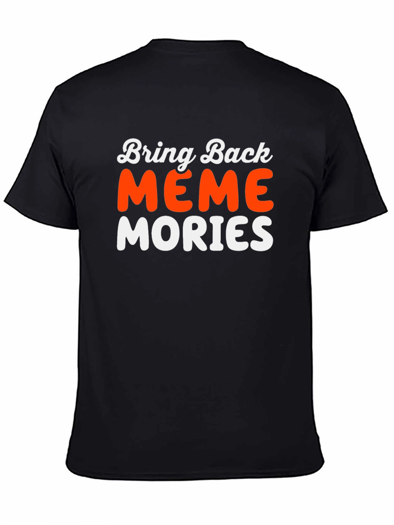 Black Meme Memories Graphic T-Shirt view 4