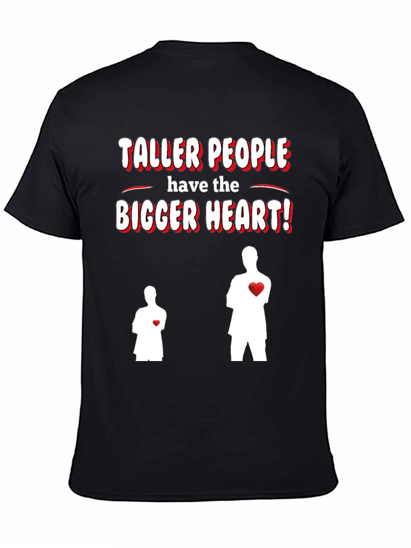Black Taller People Bigger Heart Graphic T-Shirt view 4