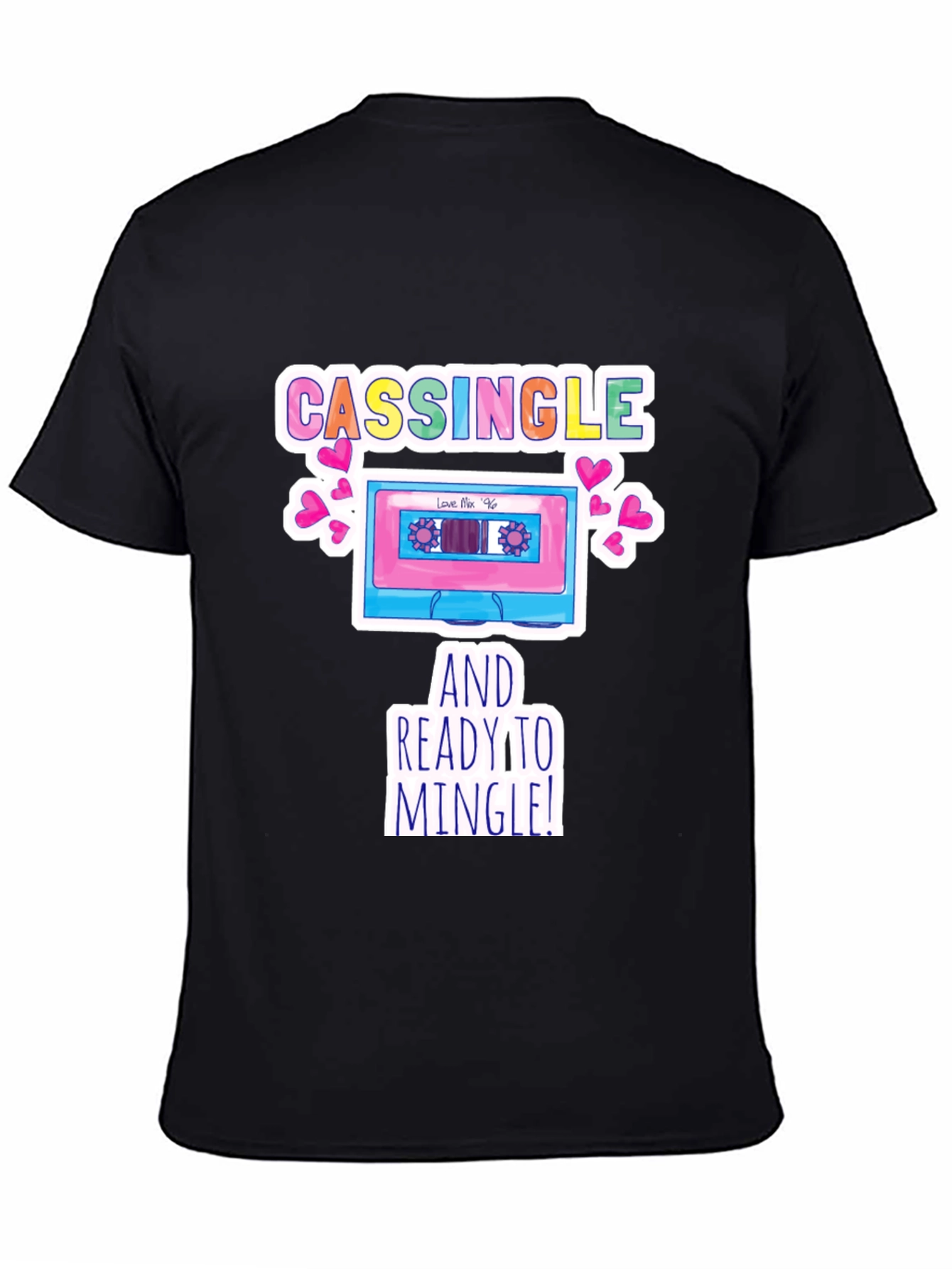 Black Cassingle and Ready to Mingle T-Shirt view 4