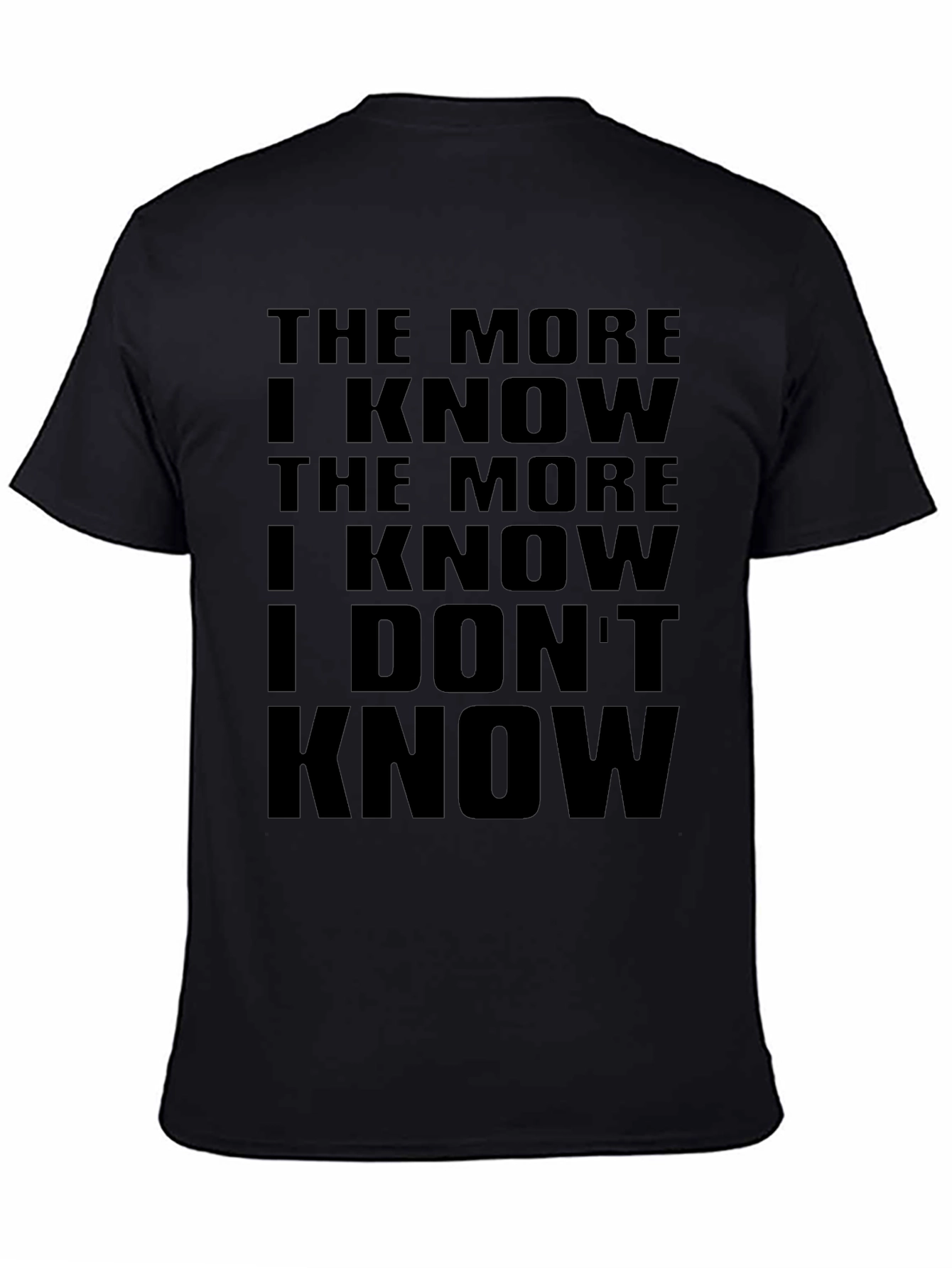 Black The More I Know Graphic Tee - Black view 4