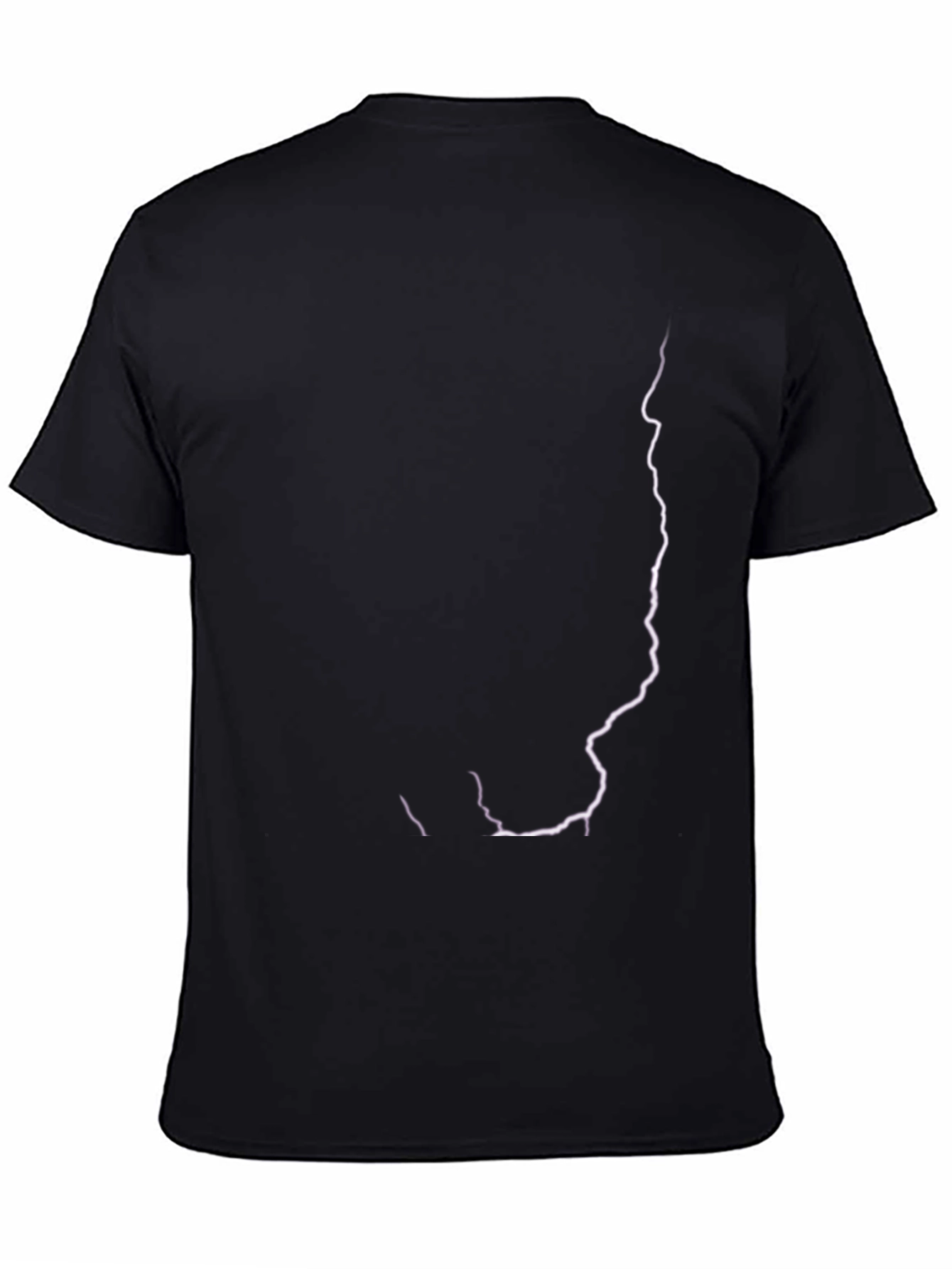 Black Electric Lightning Bolt Black T-Shirt view 4