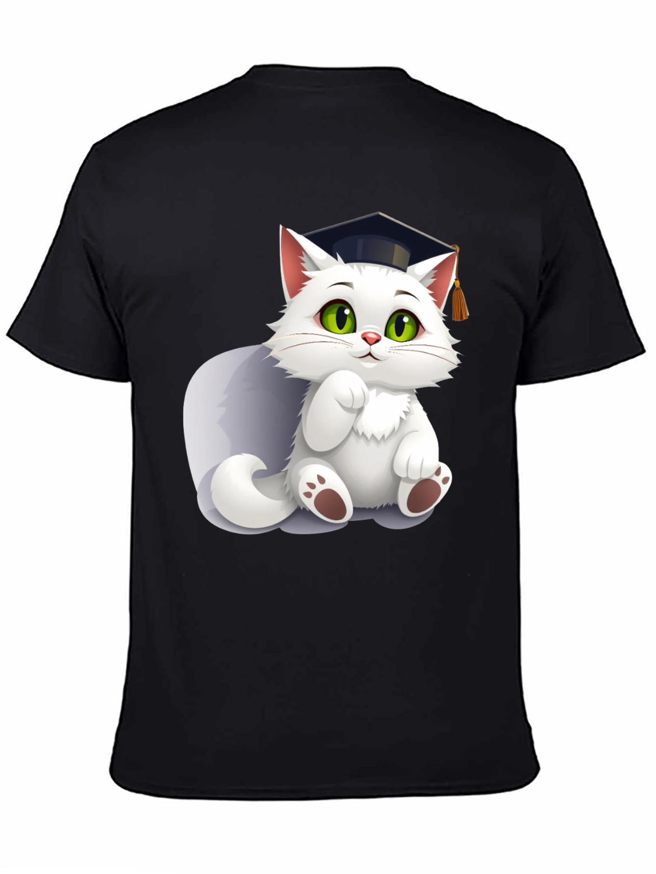 Black Cat Graduate T-Shirt view 4