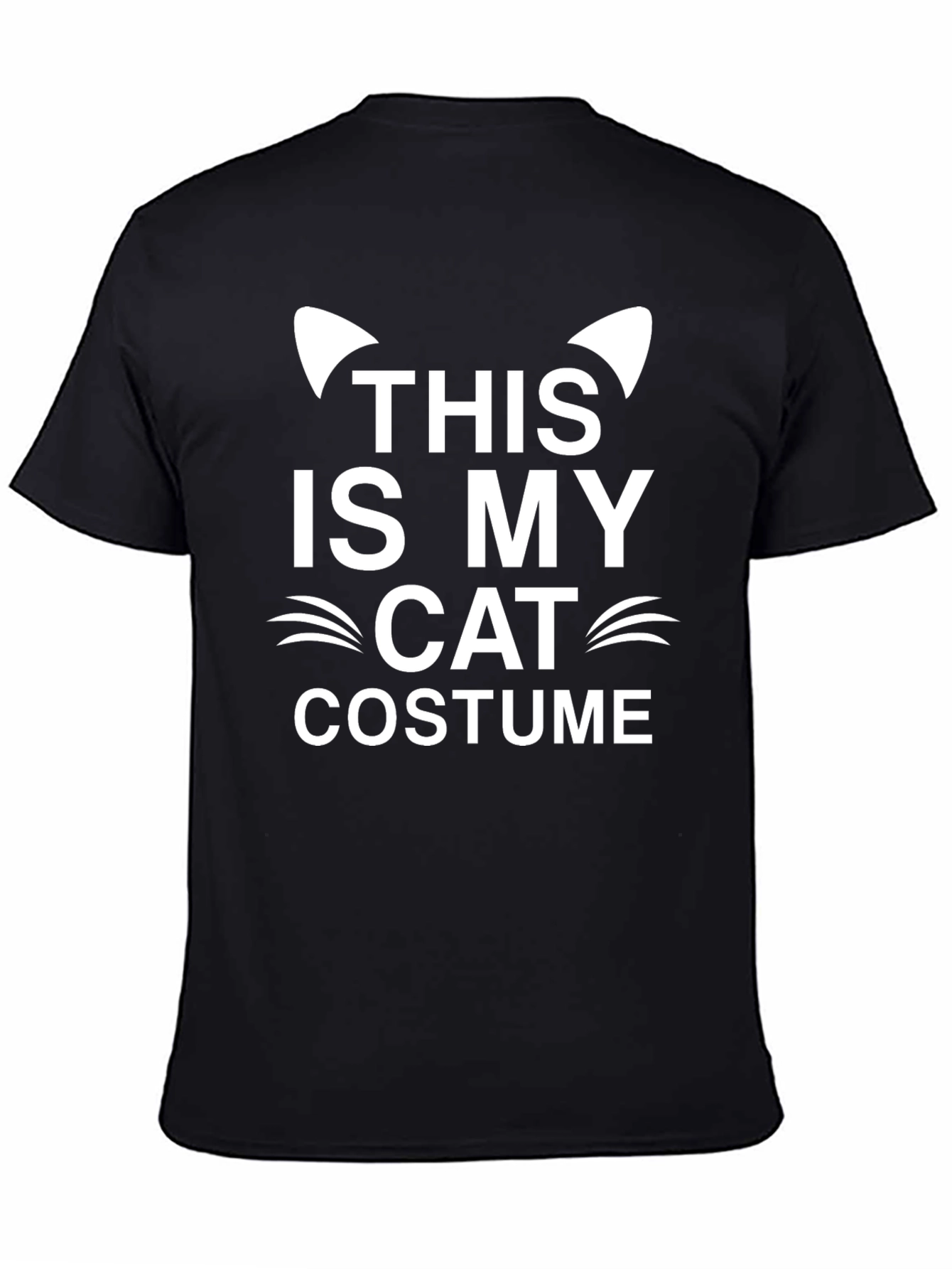 Black This Is My Cat Costume Funny Black T-Shirt view 4