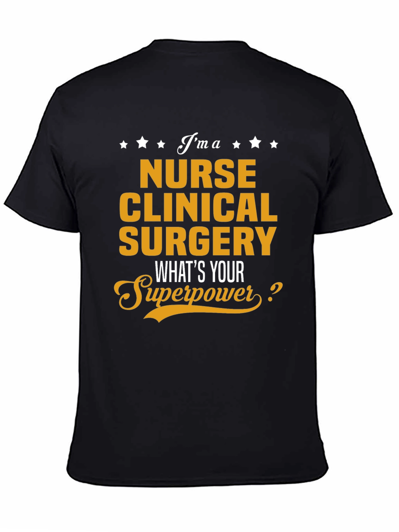 Black Nurse Clinical Surgery Superpower T-Shirt view 4
