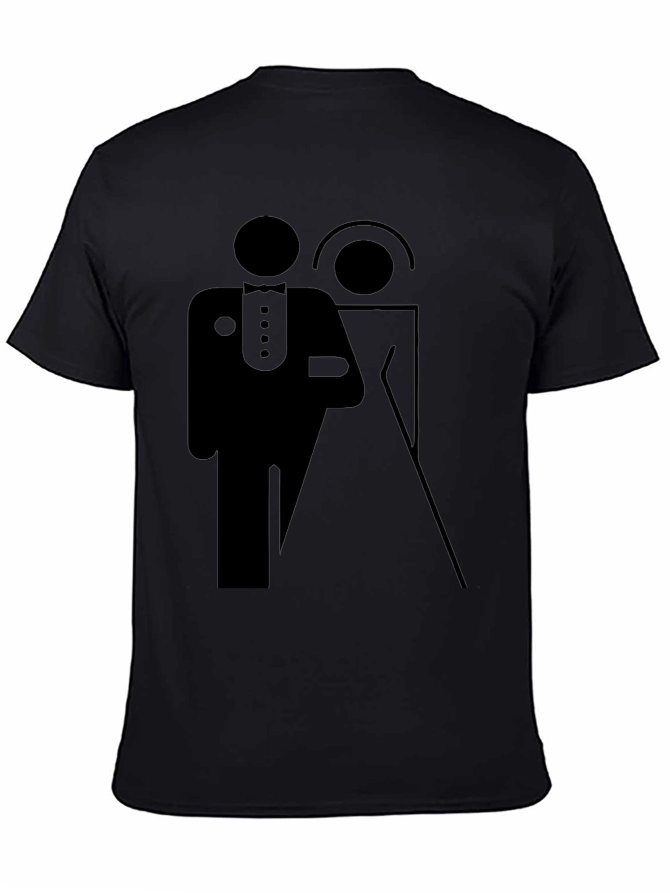 Black Bride and Groom Graphic Tee view 4