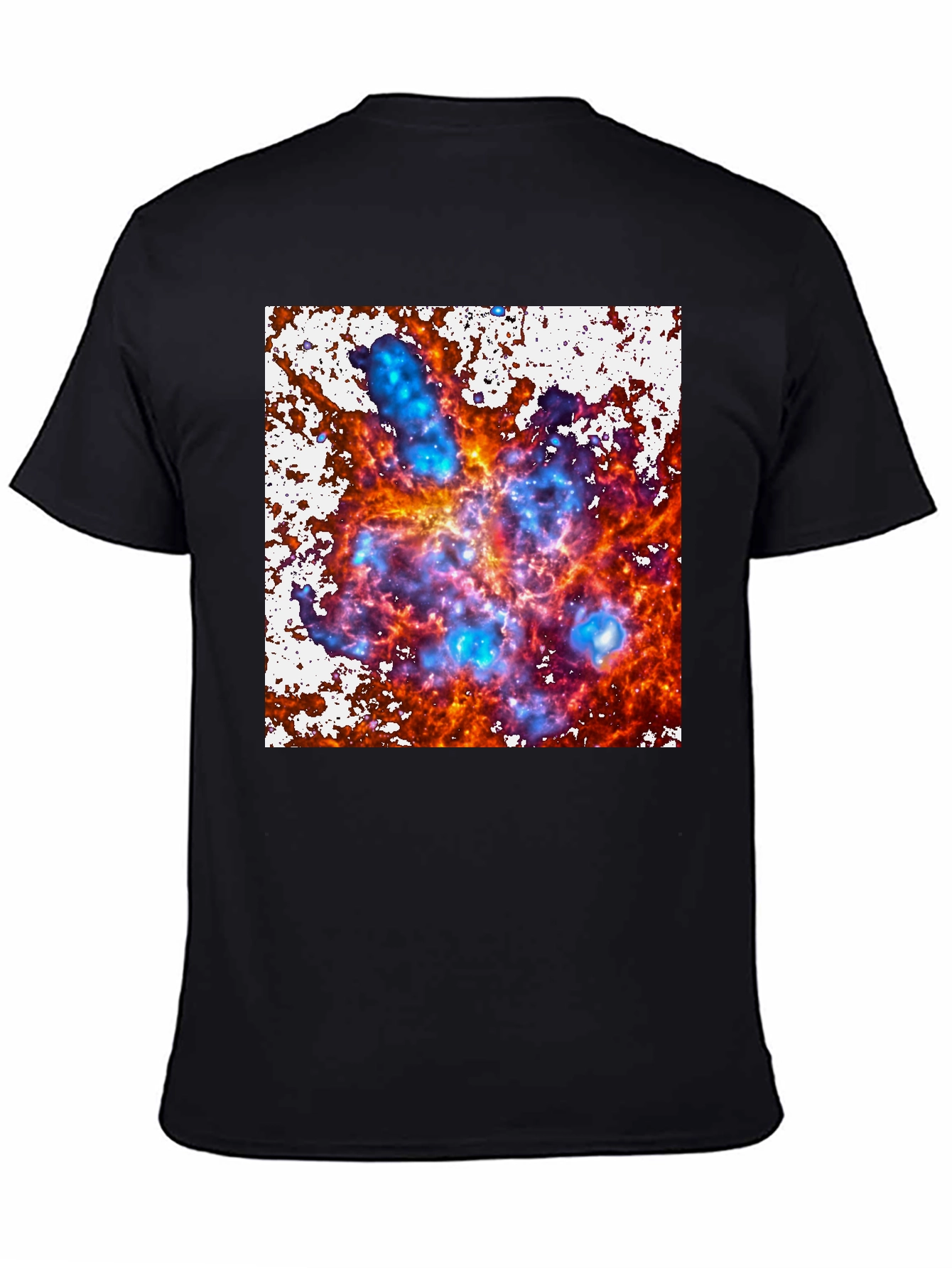 Black Nebula Print T-Shirt view 4