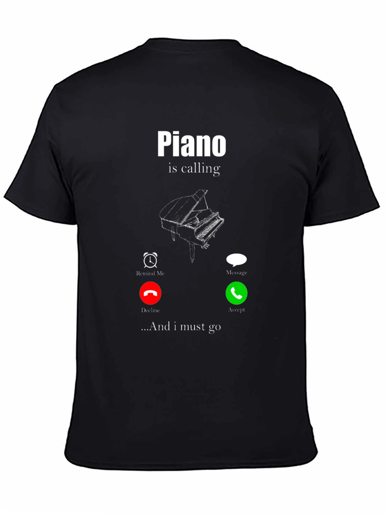 Piano Is Calling T-Shirt - Music Lover Tee - 4