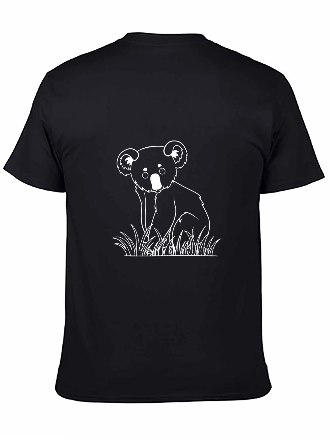 Black Koala Graphic T-Shirt - Black Cotton Blend view 4