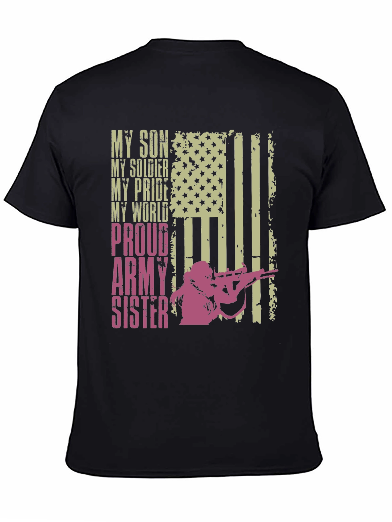 Black Proud Army Sister Graphic Tee view 4