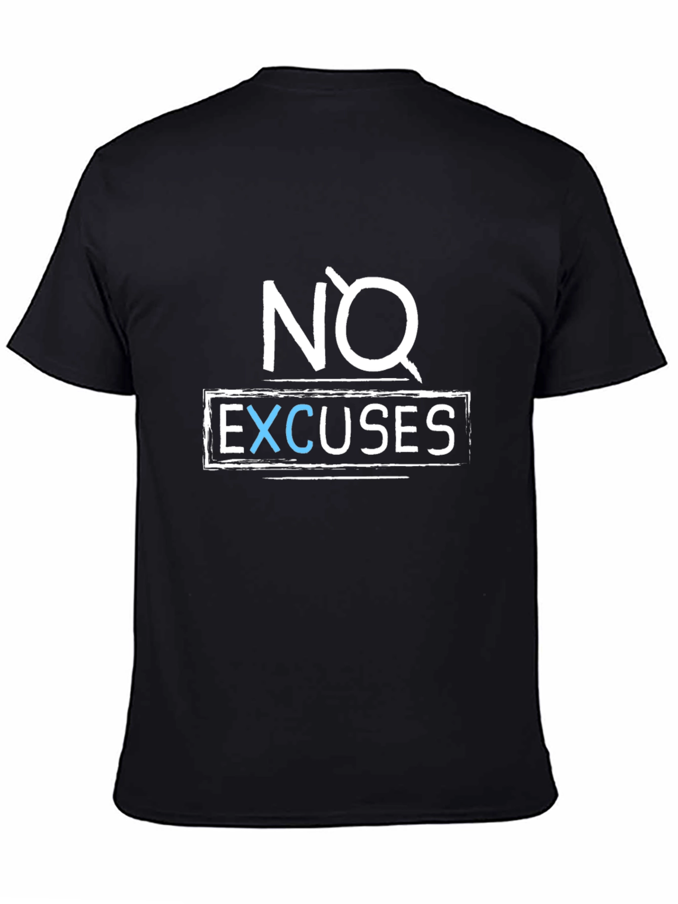 Black No Excuses Black Graphic T-Shirt view 4
