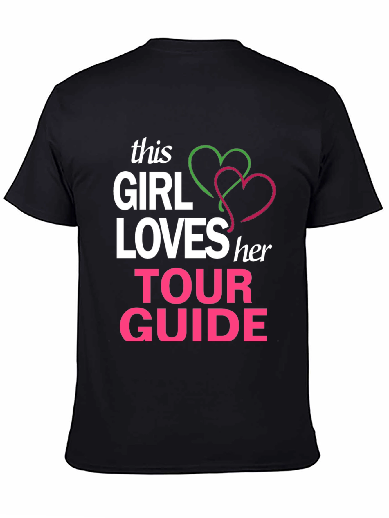 Black Tour Guide Love T-Shirt - Fun Graphic Tee view 4