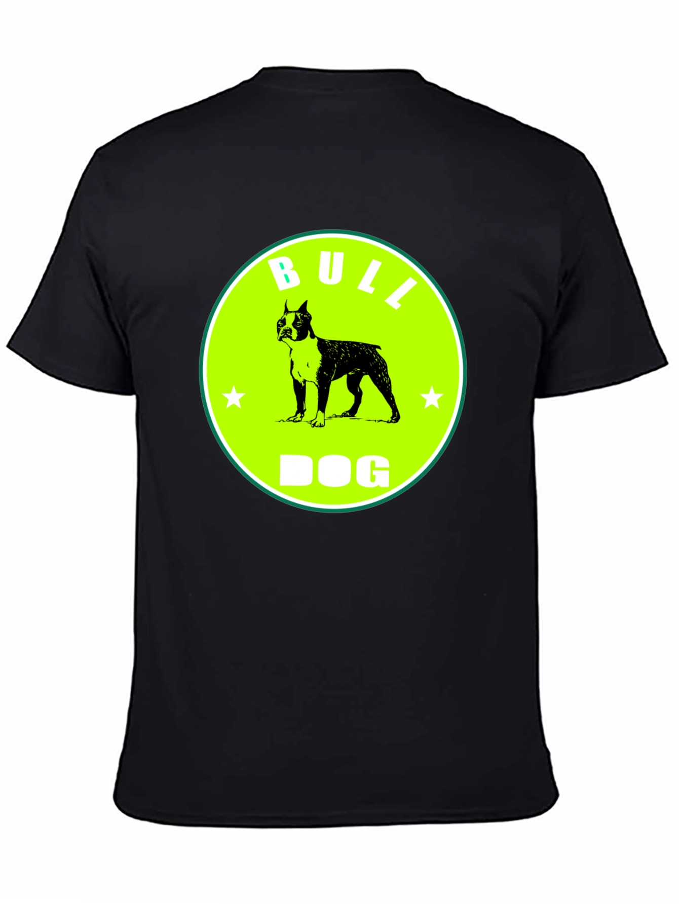 Black Bull Dog Graphic Tee - Novelty T-Shirt view 4