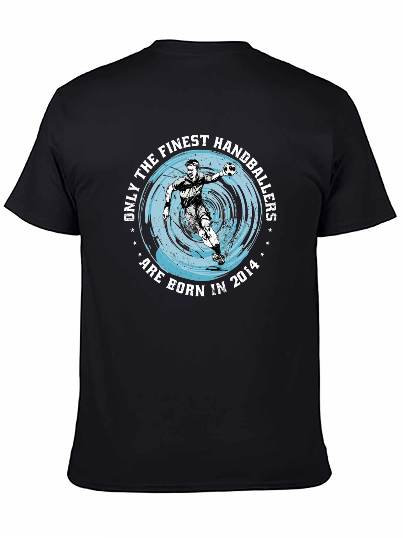 Black Finest Handballers Born in 2014 T-Shirt view 4