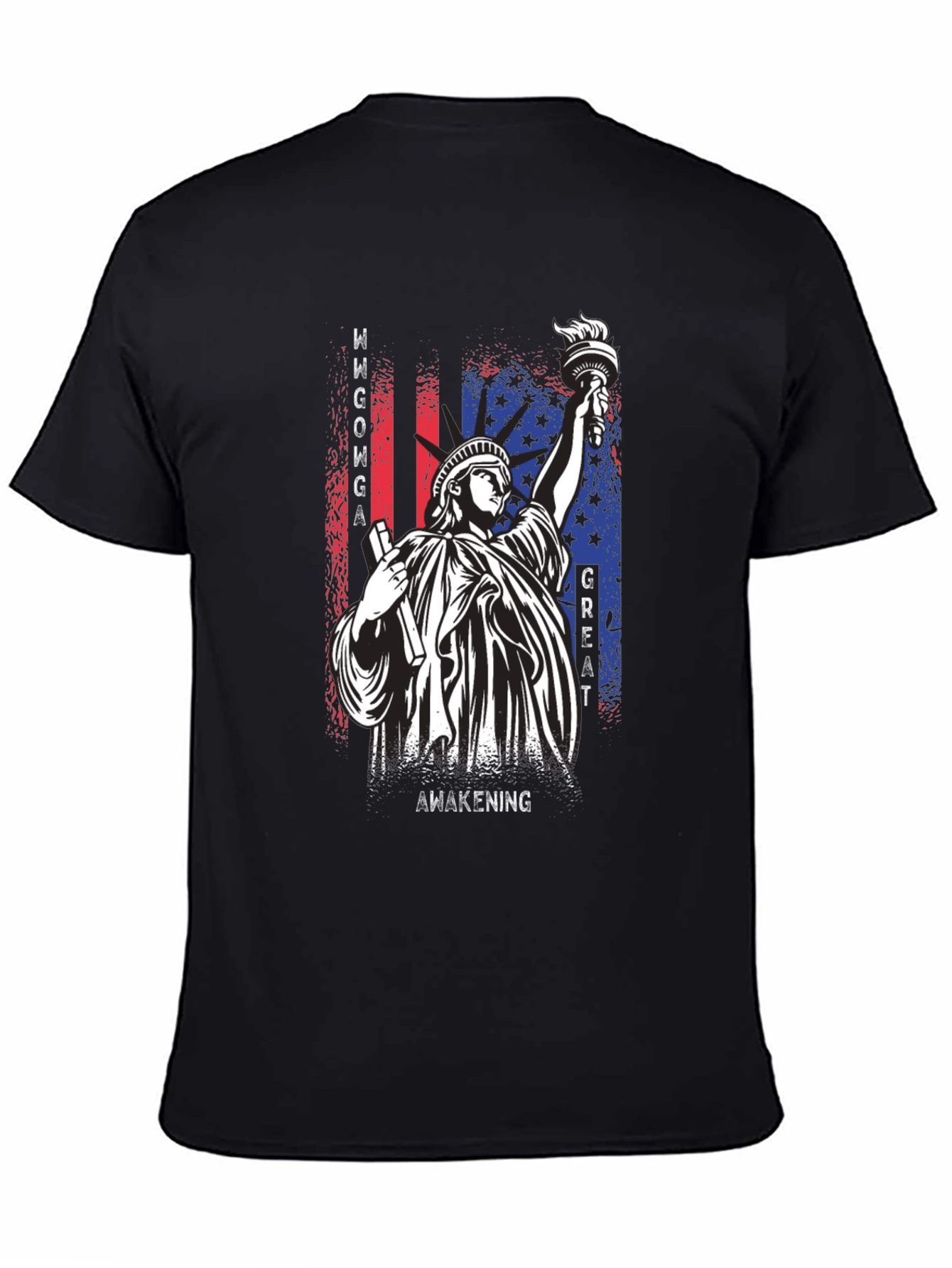 Black MAGA Statue of Liberty Graphic Tee view 4