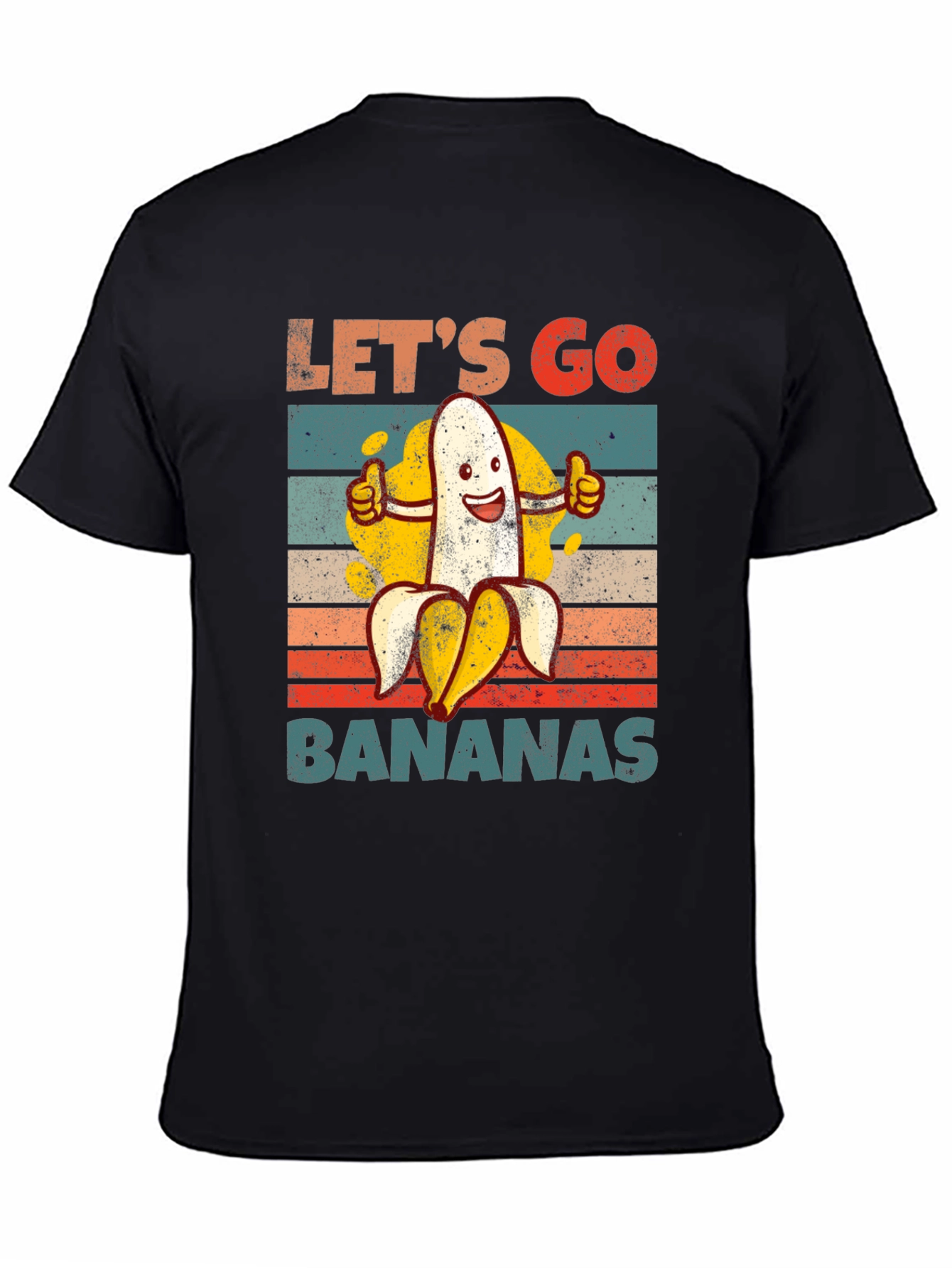 Black Let's Go Bananas Graphic T-Shirt view 4