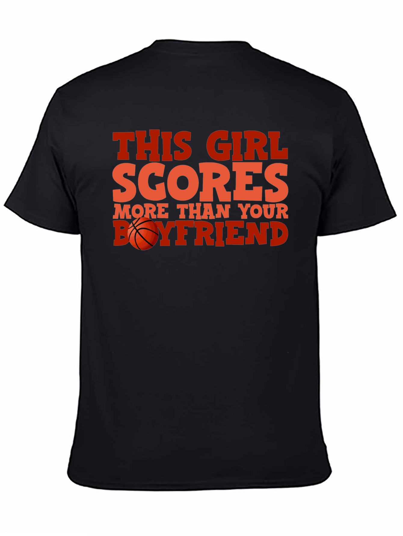 Black This Girl Scores Basketball Graphic Tee view 4