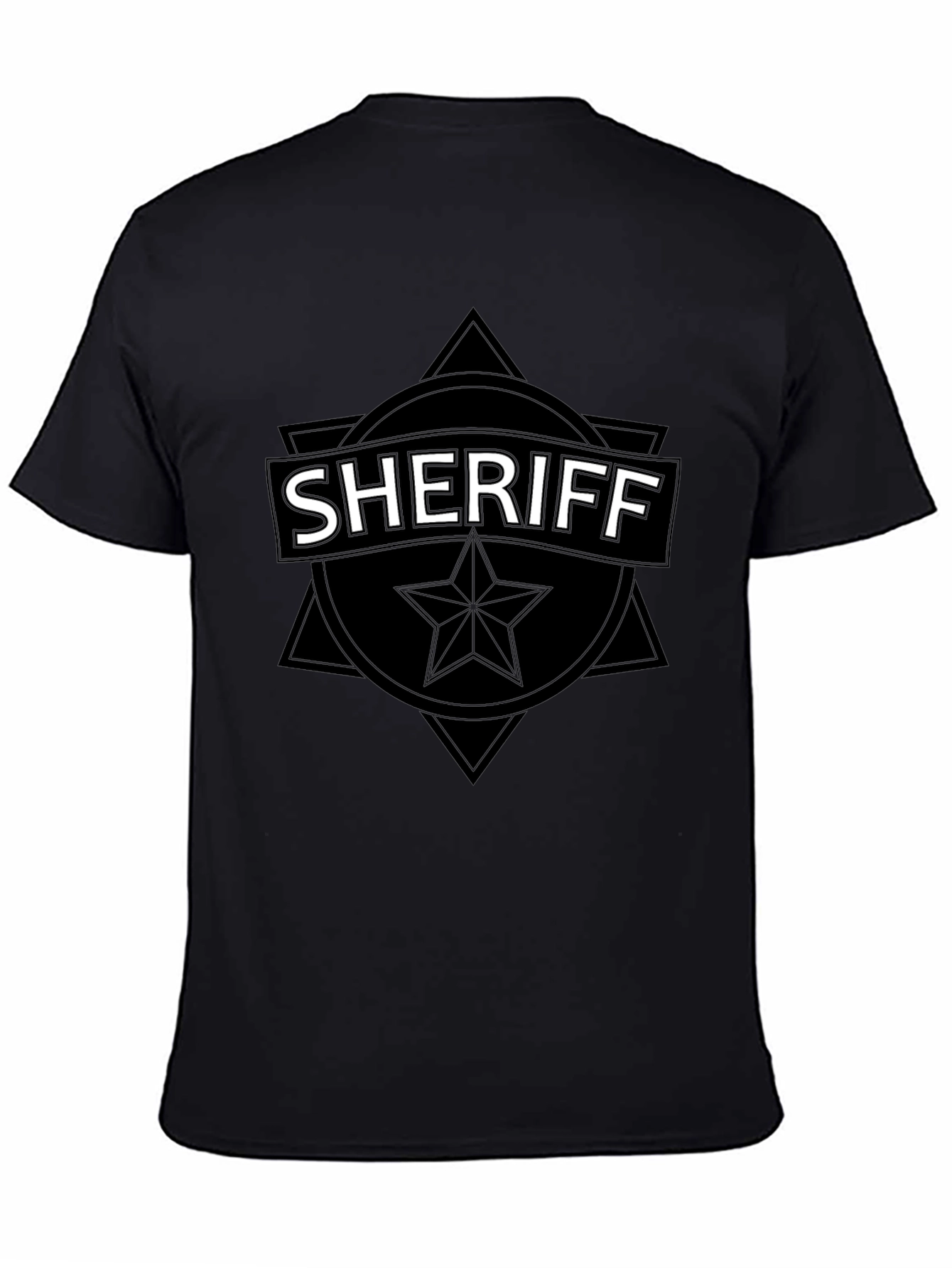 Black Sheriff Star Black T-Shirt view 4