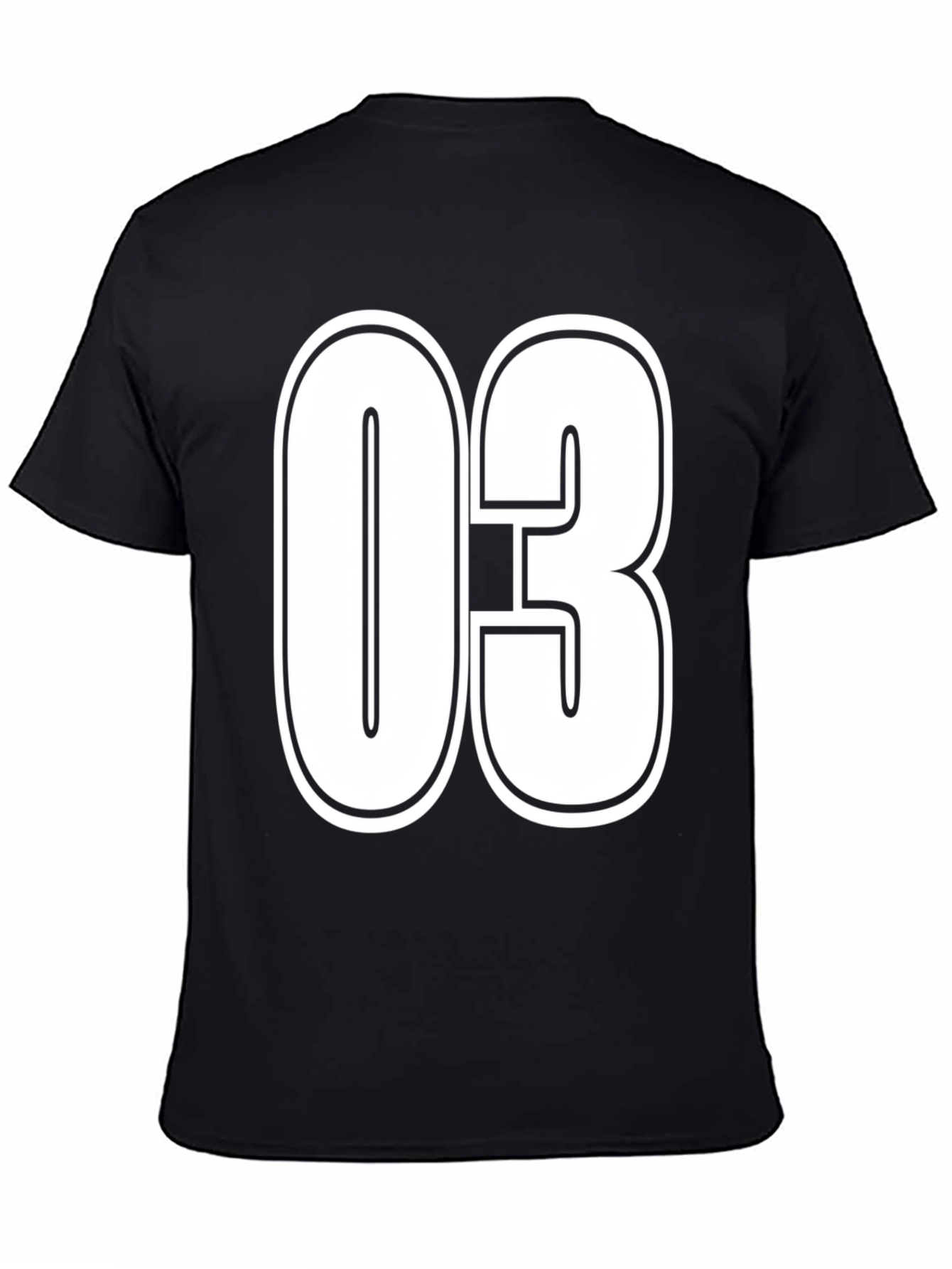 Black Number 03 Graphic T-Shirt - Bold & Stylish view 4