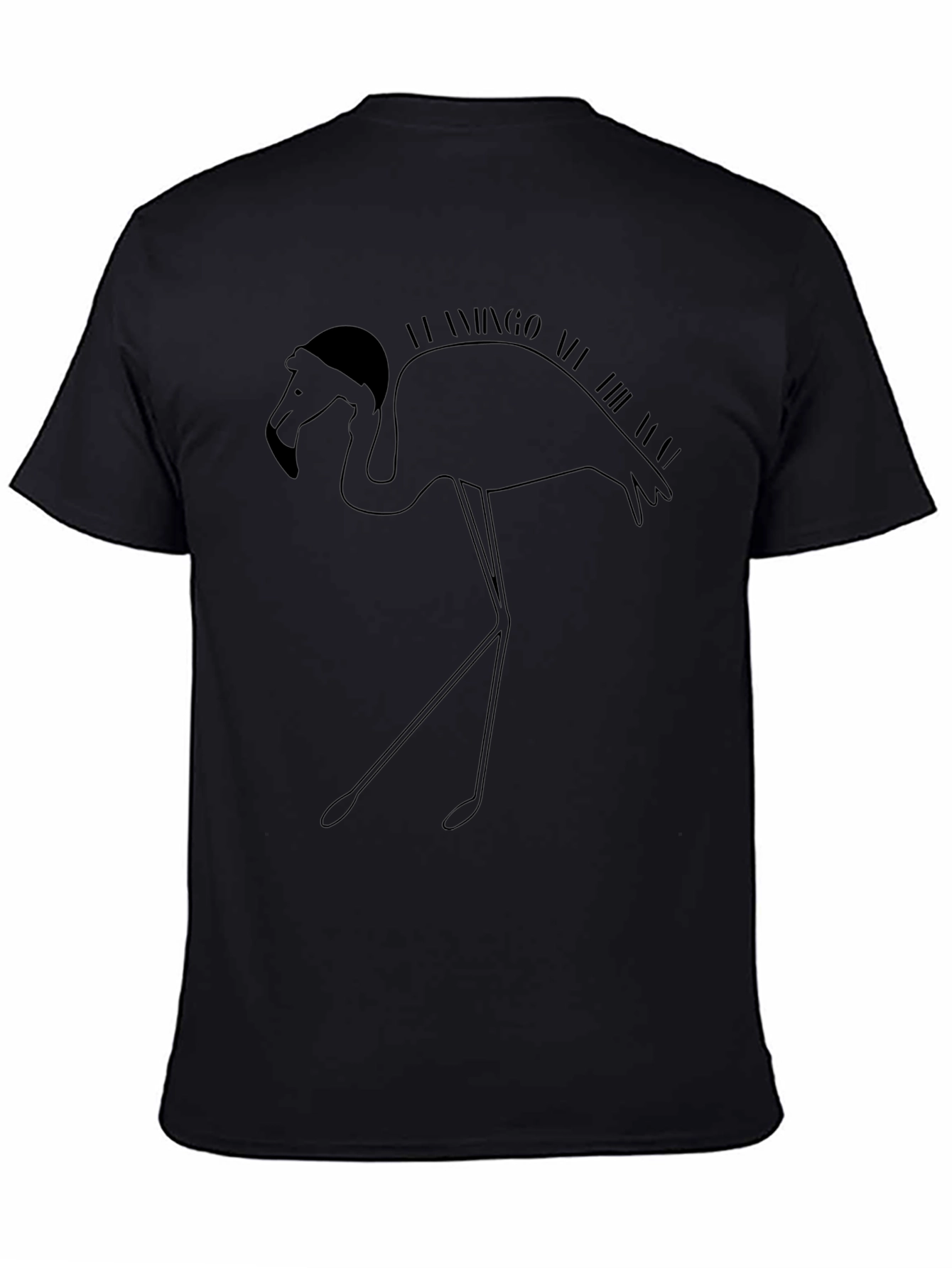 Black Flamingo All the Time Graphic Tee - Black view 4