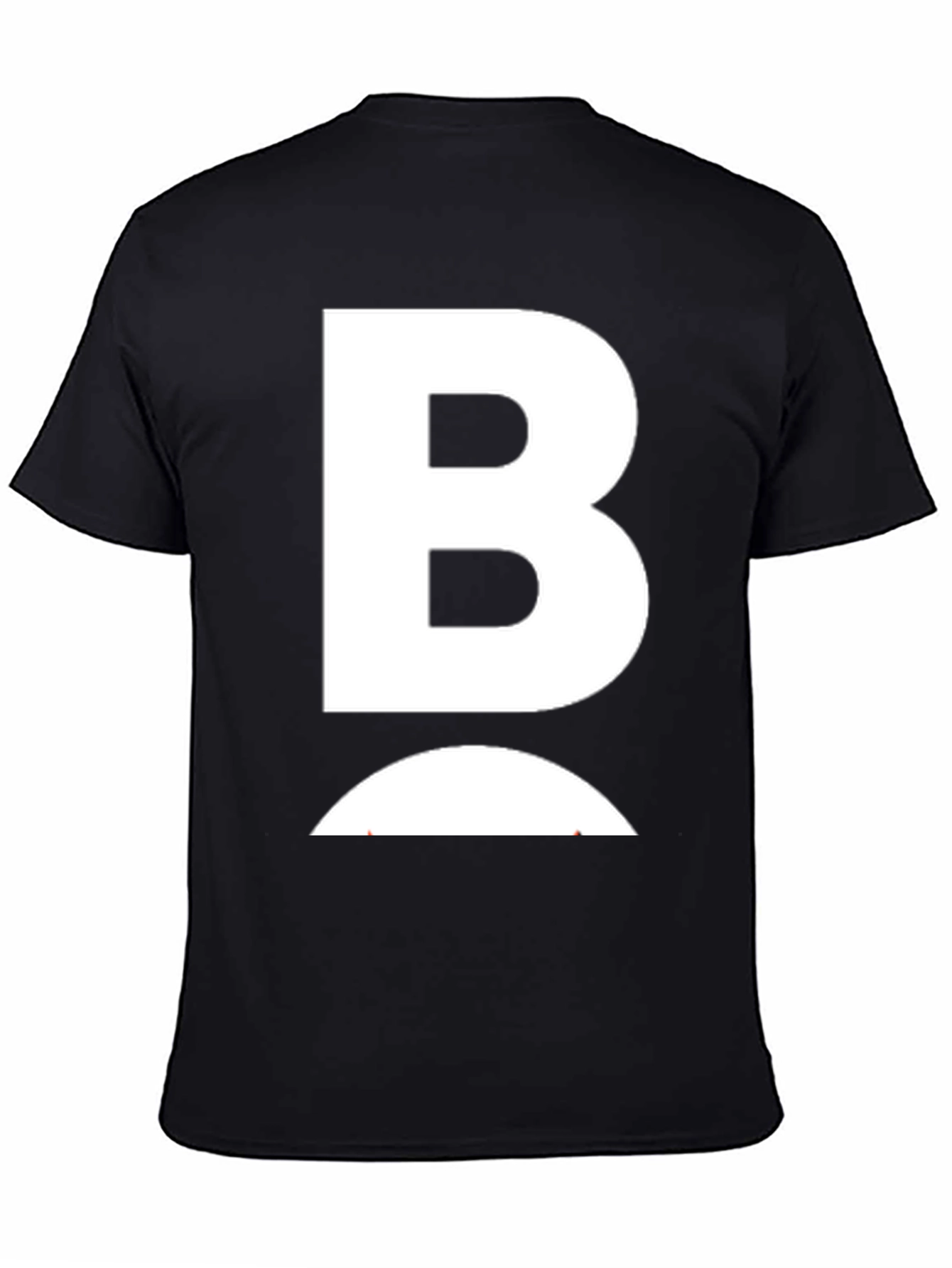 Black Bold B Graphic Tee - Stylish Black Cotton T-Shirt view 4