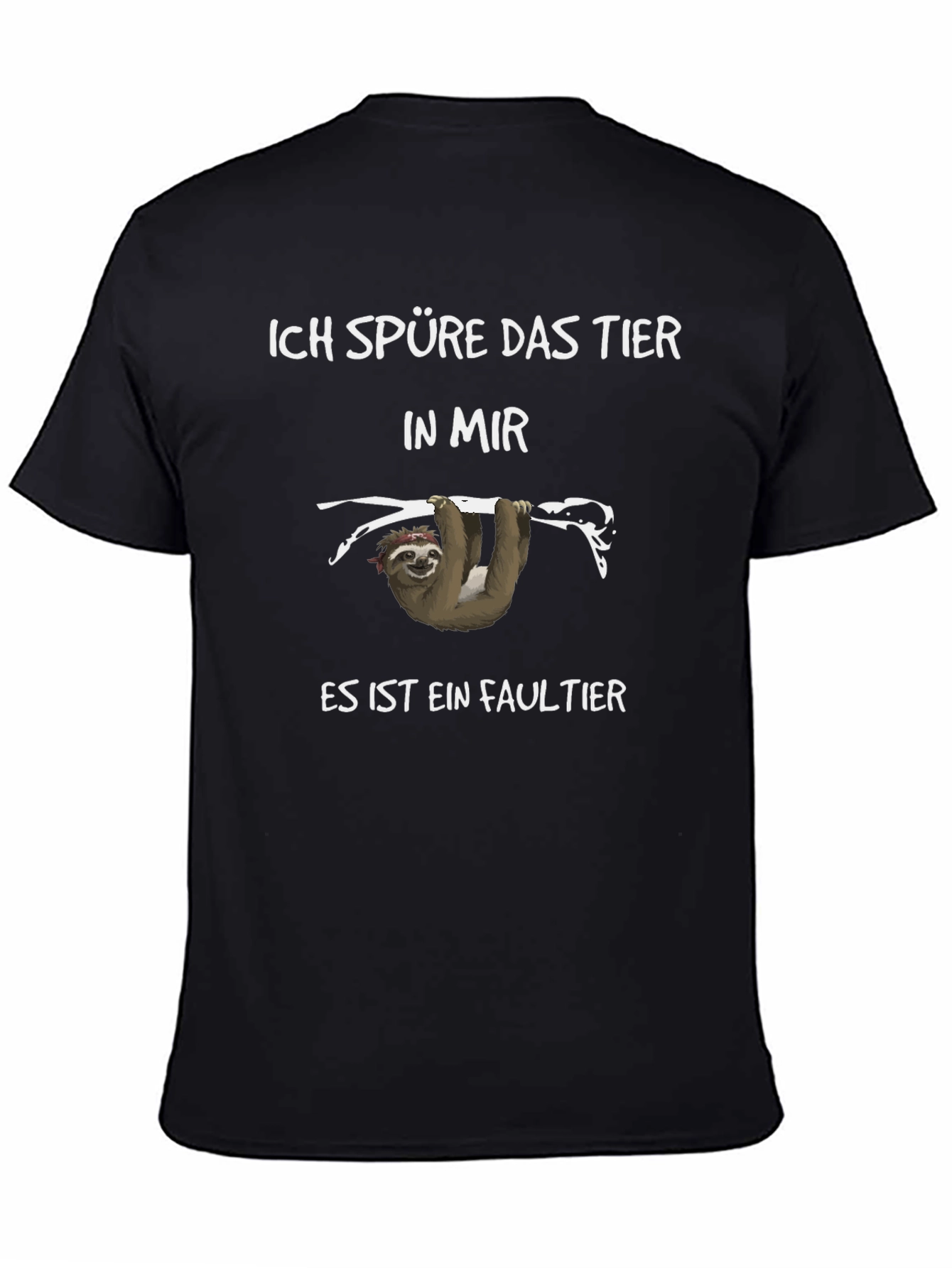 Black Ich Spüre Das Tier In Mir - Sloth T-Shirt view 4