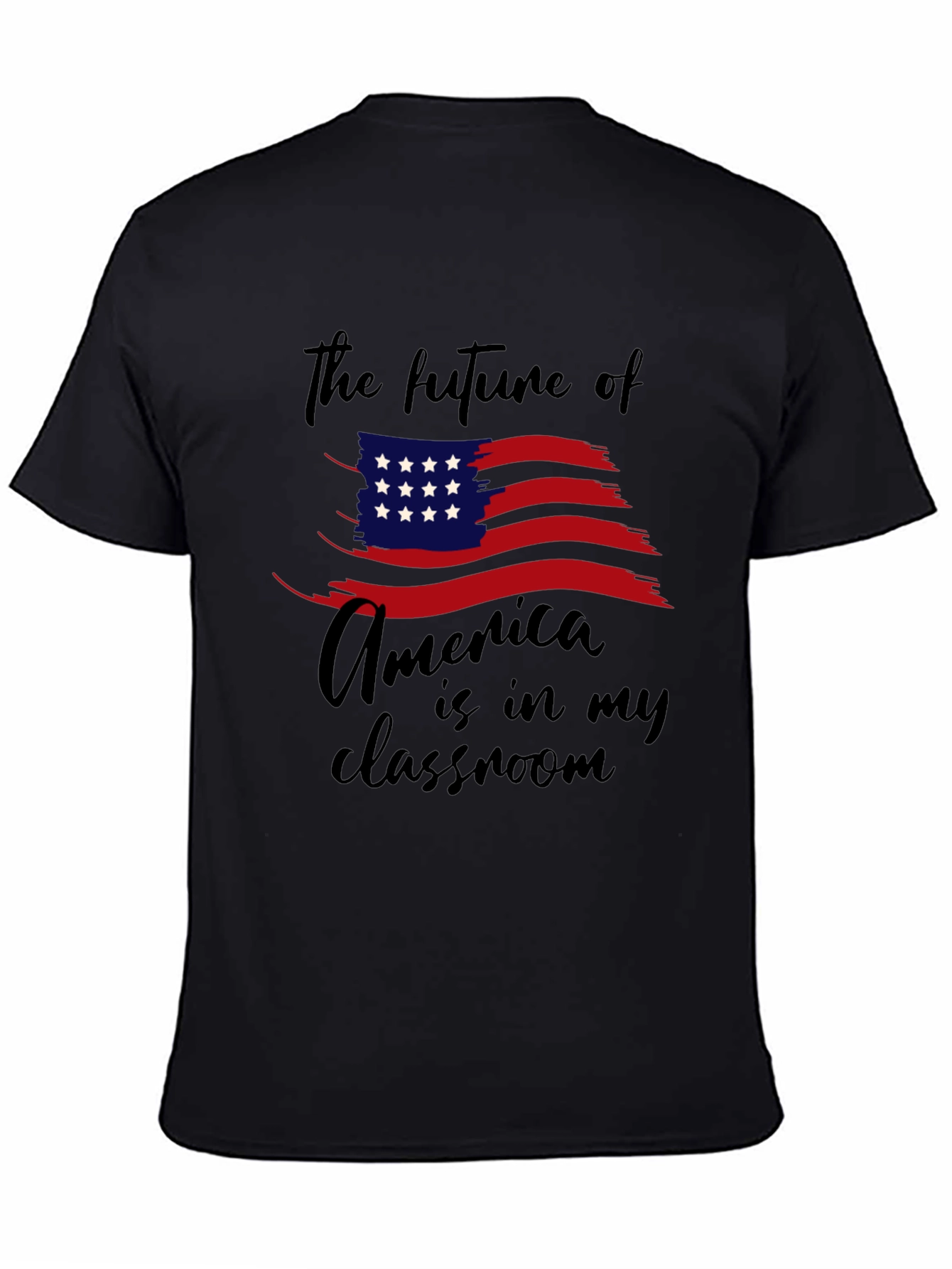Black The Future of America T-Shirt view 4