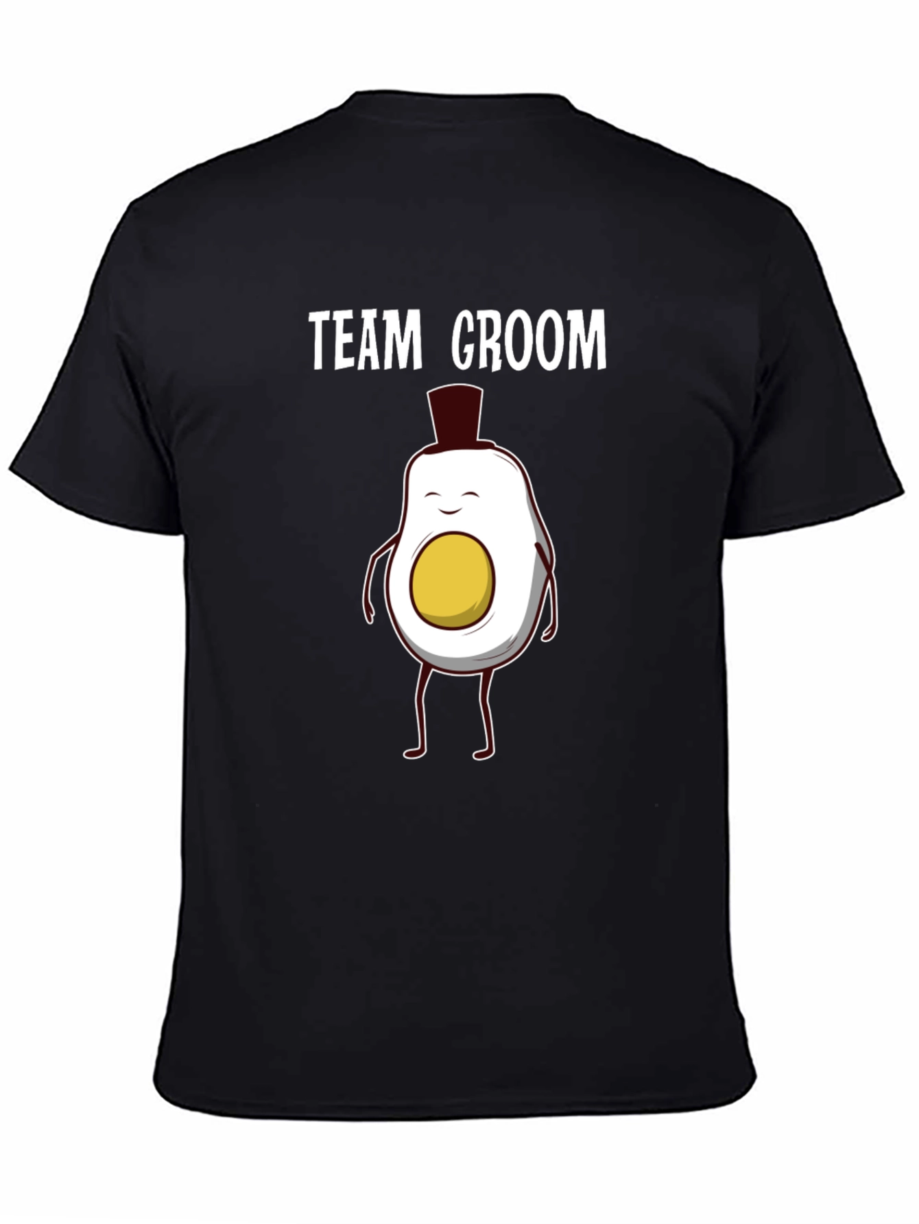 Black Team Groom Novelty Graphic T-Shirt view 4