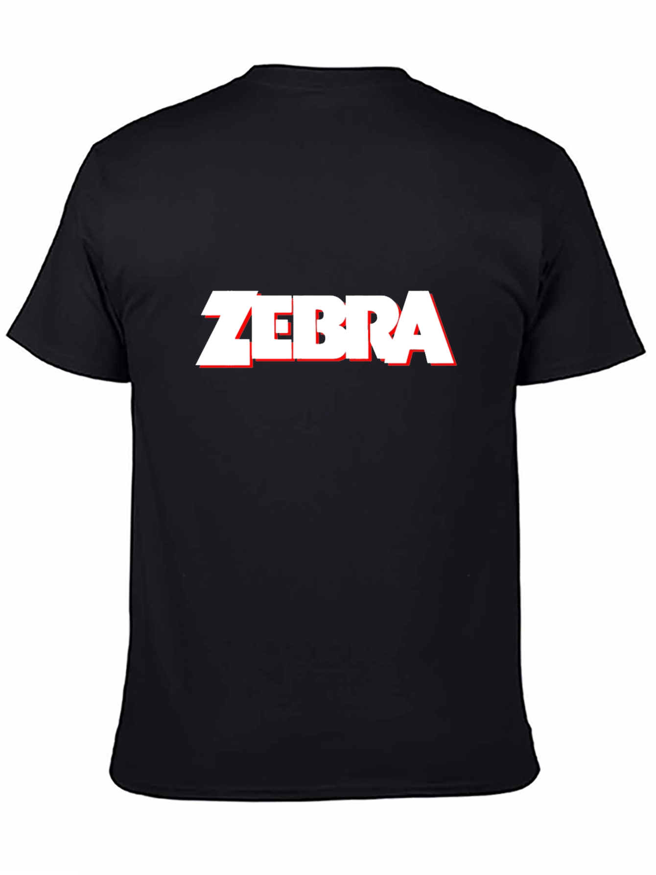 Black Bold "ZEBRA" Graphic Tee - Classic Black Comfort view 4