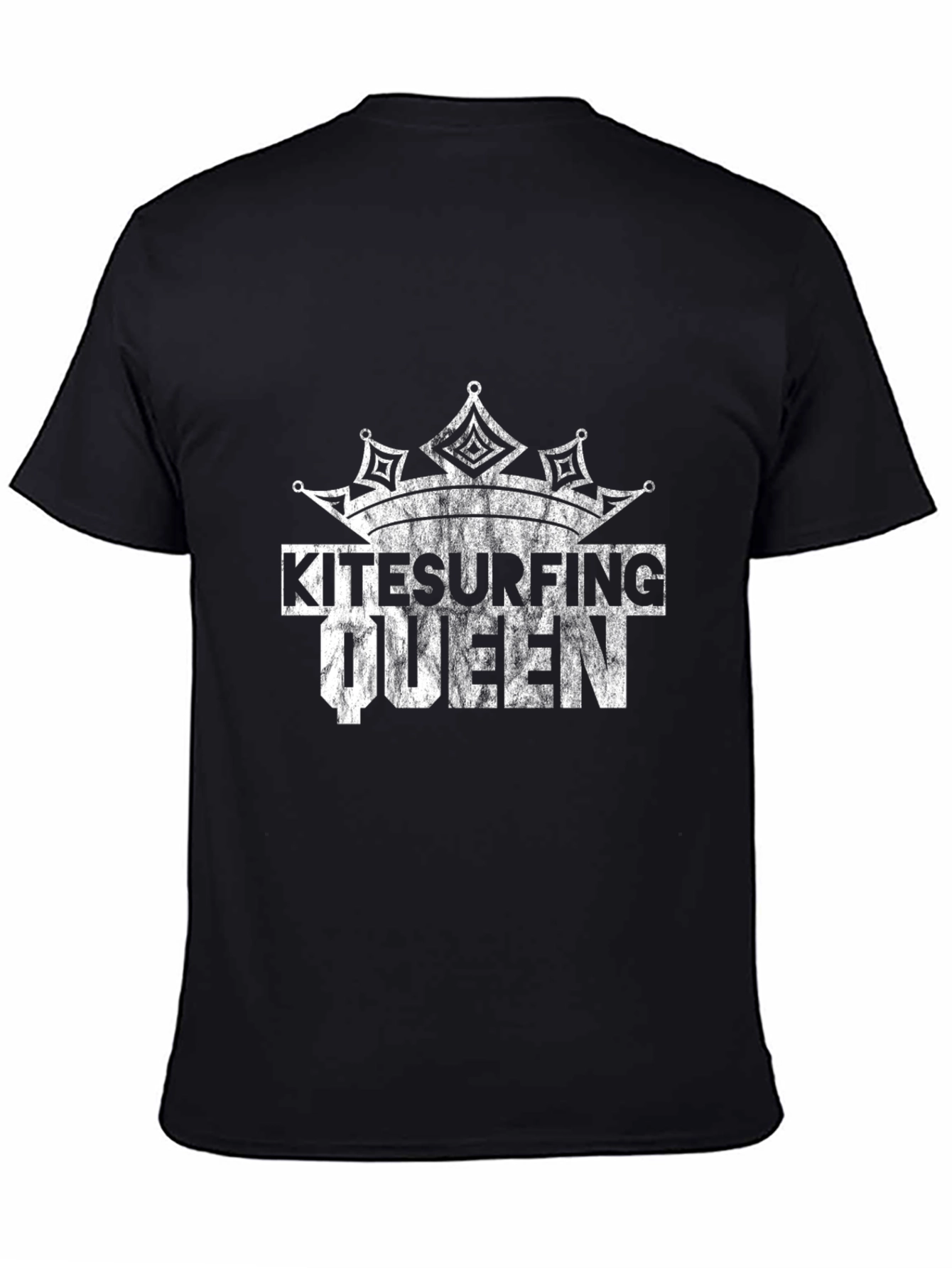 Black Kitesurfing Queen Black T-Shirt view 4