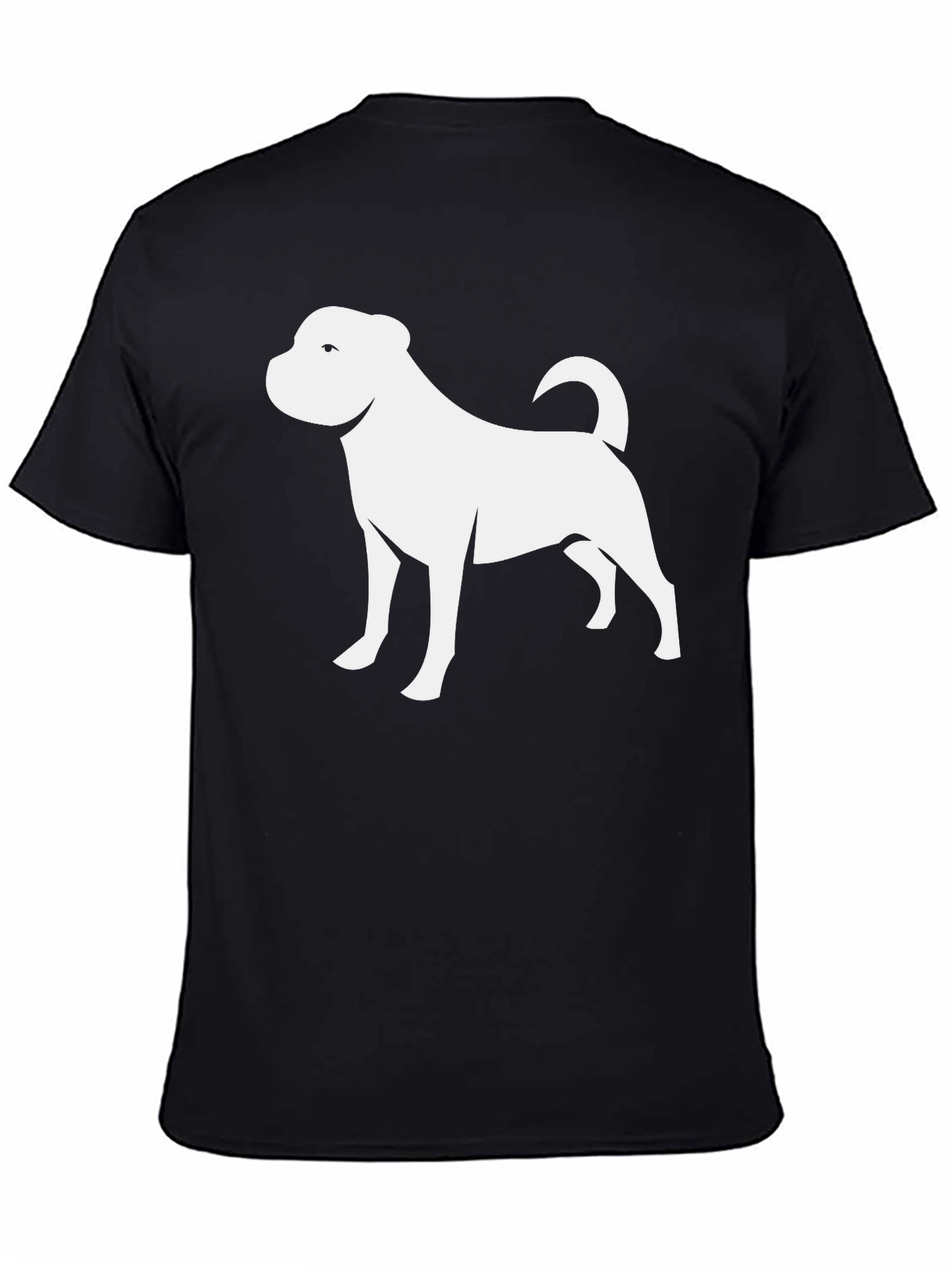 Black Dog Silhouette Graphic Tee - Black Unisex T-Shirt view 4