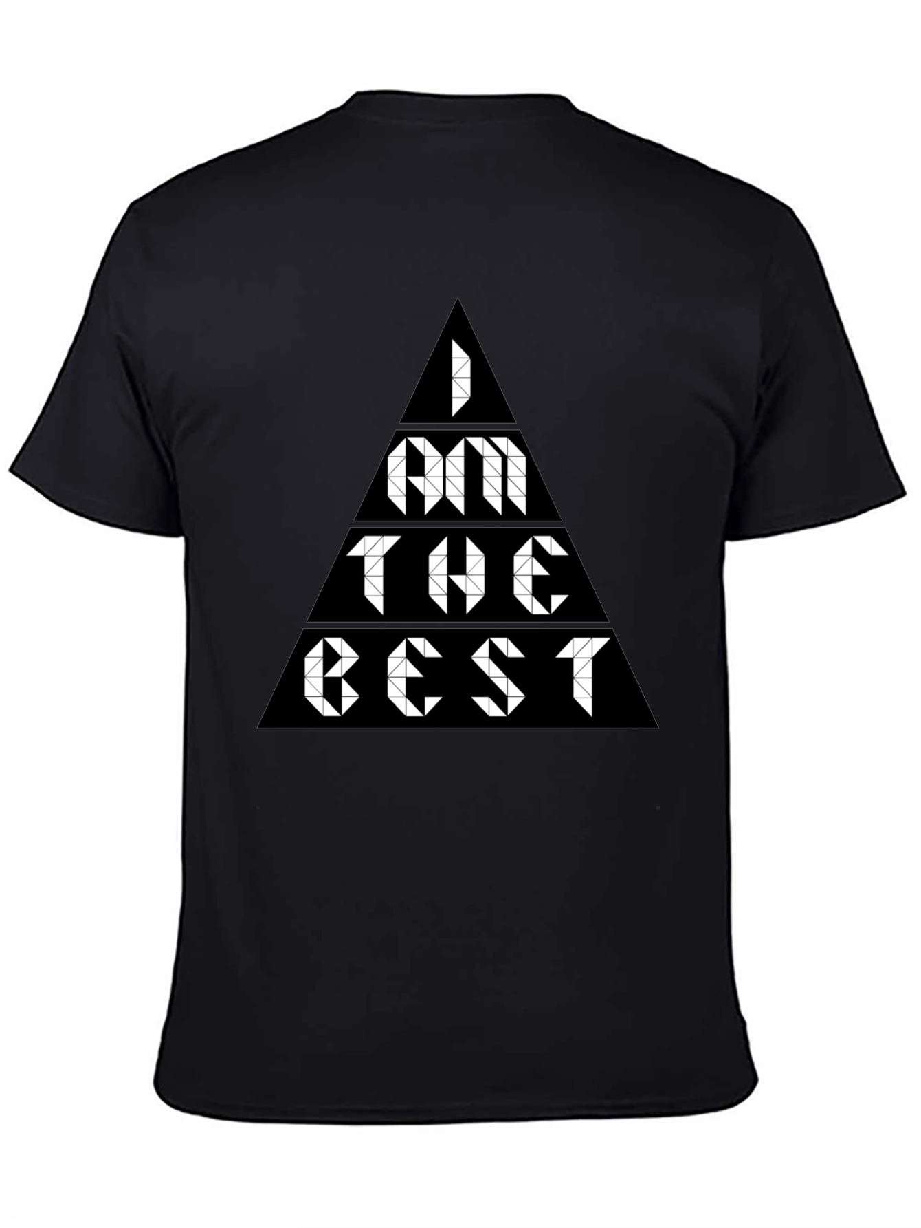 Black I Am The Best Triangle Graphic Tee view 4