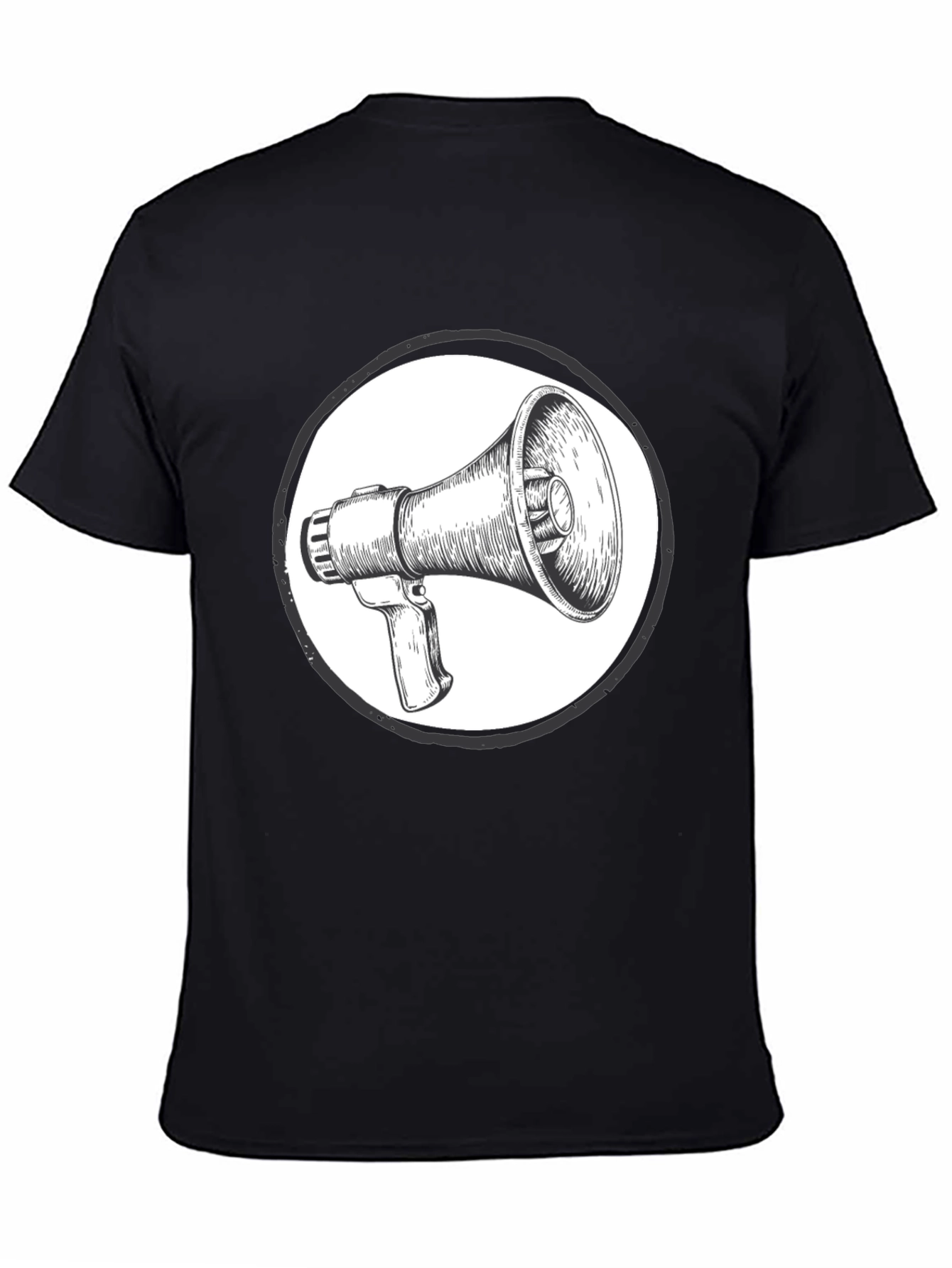 Black Megaphone Graphic Tee - Speak Up! view 4