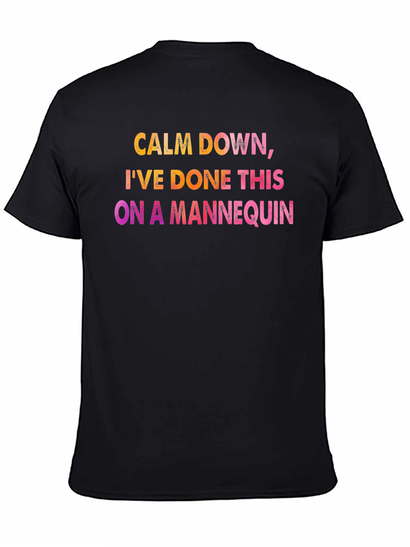 Black Calm Down Mannequin Tee view 4