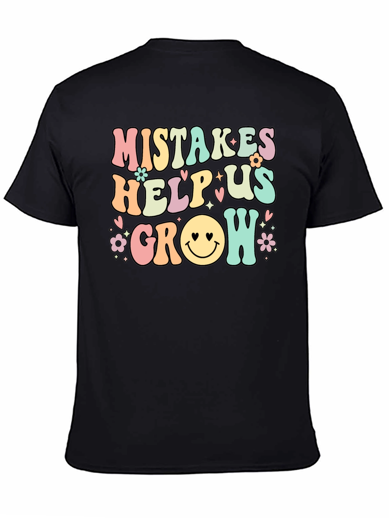 Black Mistakes Help Us Grow T-Shirt view 4