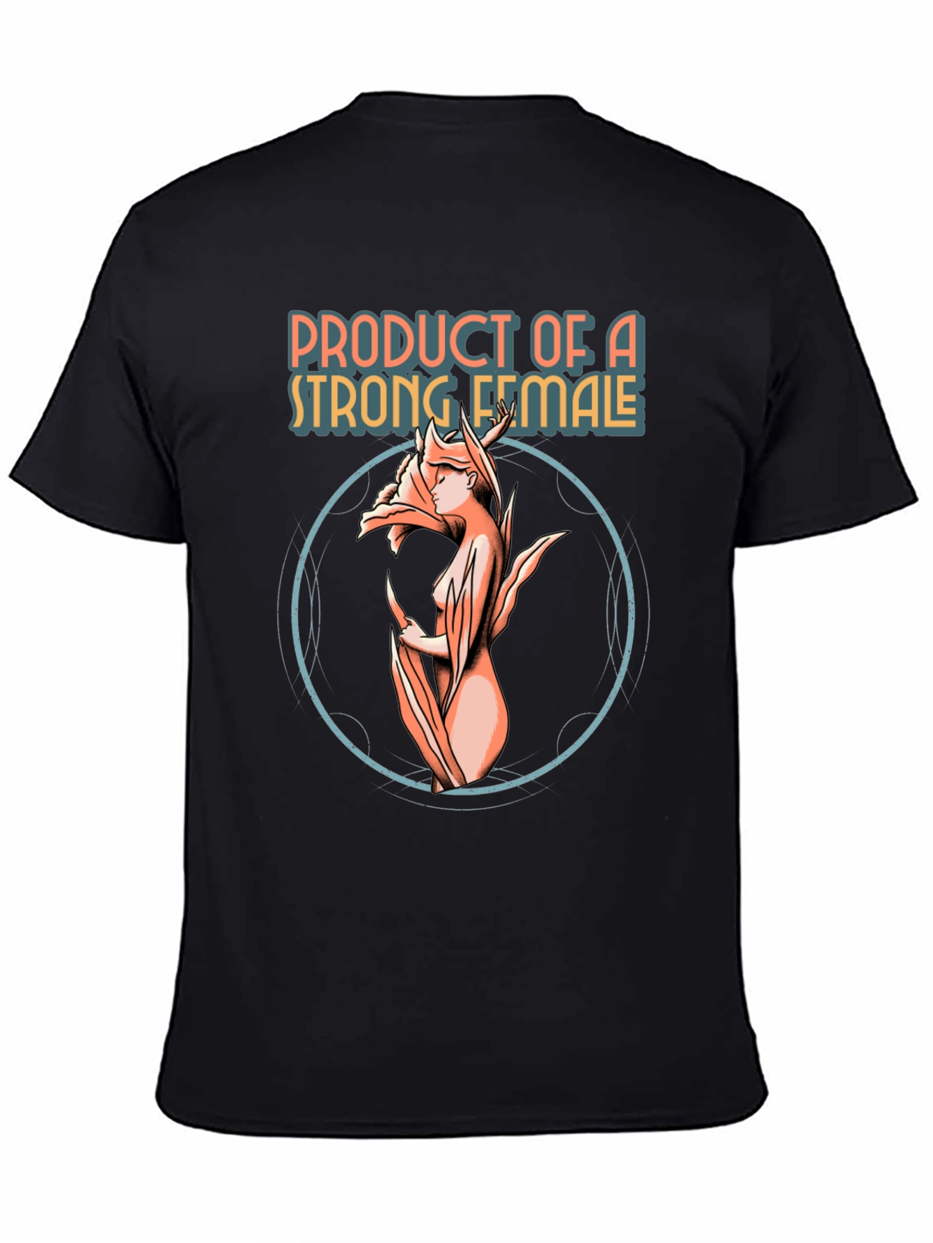 Black Strong Female Graphic Tee - Unique Design view 4