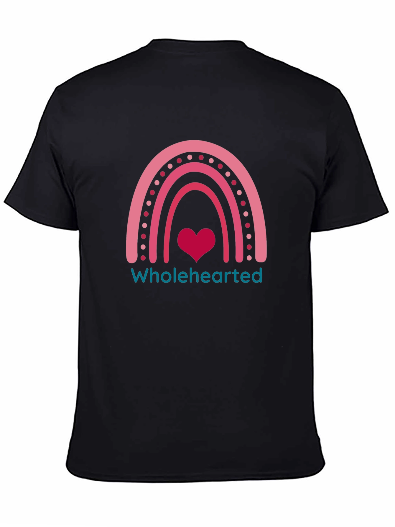 Black Heart Rainbow Tee - Wholehearted Graphic T-Shirt view 4