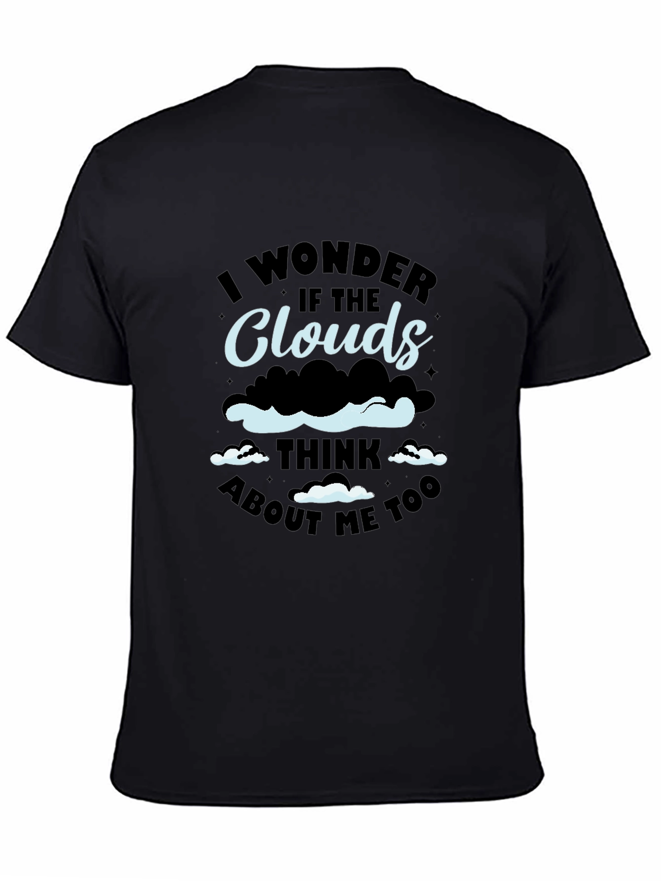 Black Cloud Thinking Graphic Tee - Unique Design view 4