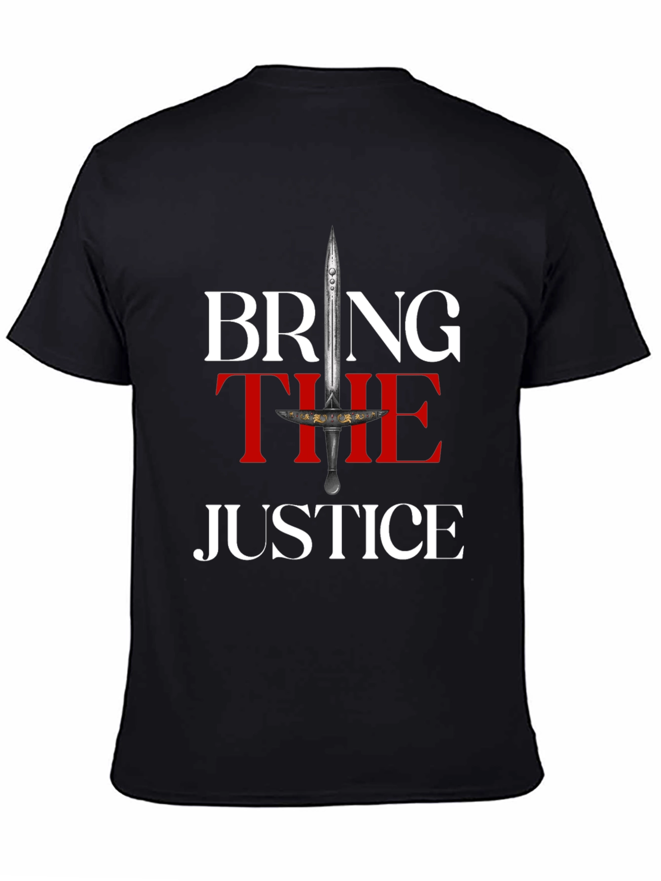 Black Bring The Justice Graphic T-Shirt view 4